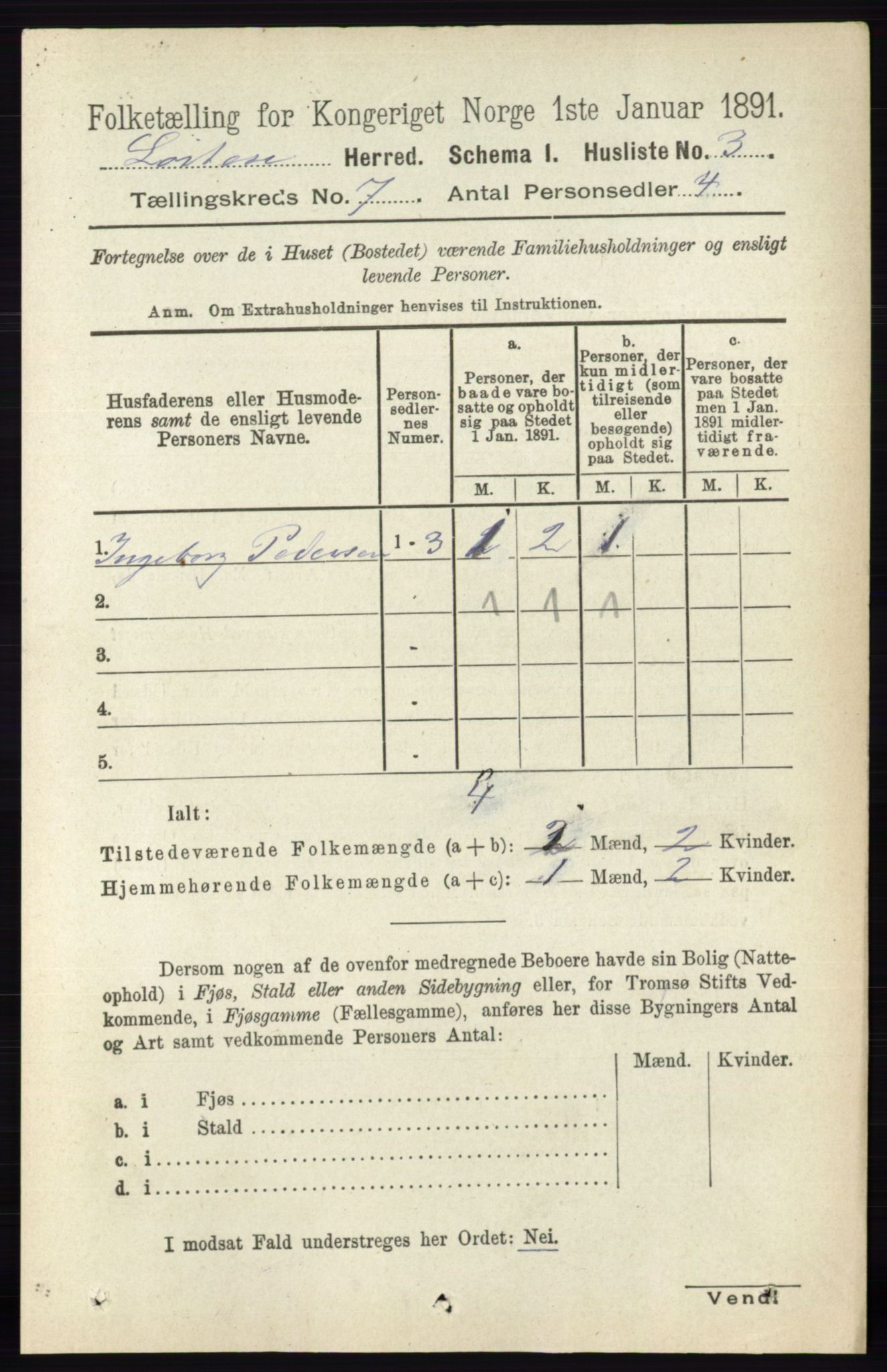 RA, 1891 census for 0415 Løten, 1891, p. 4271