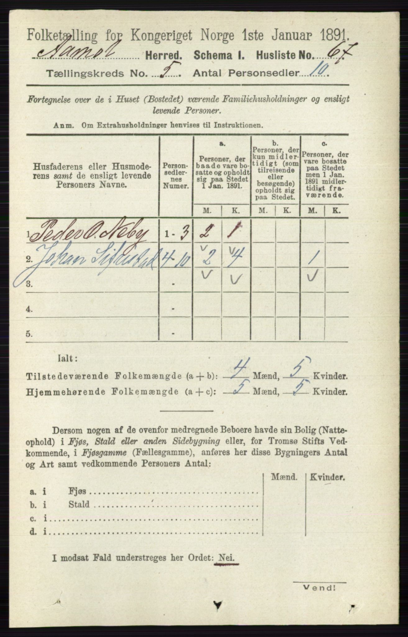 RA, 1891 census for 0429 Åmot, 1891, p. 2320