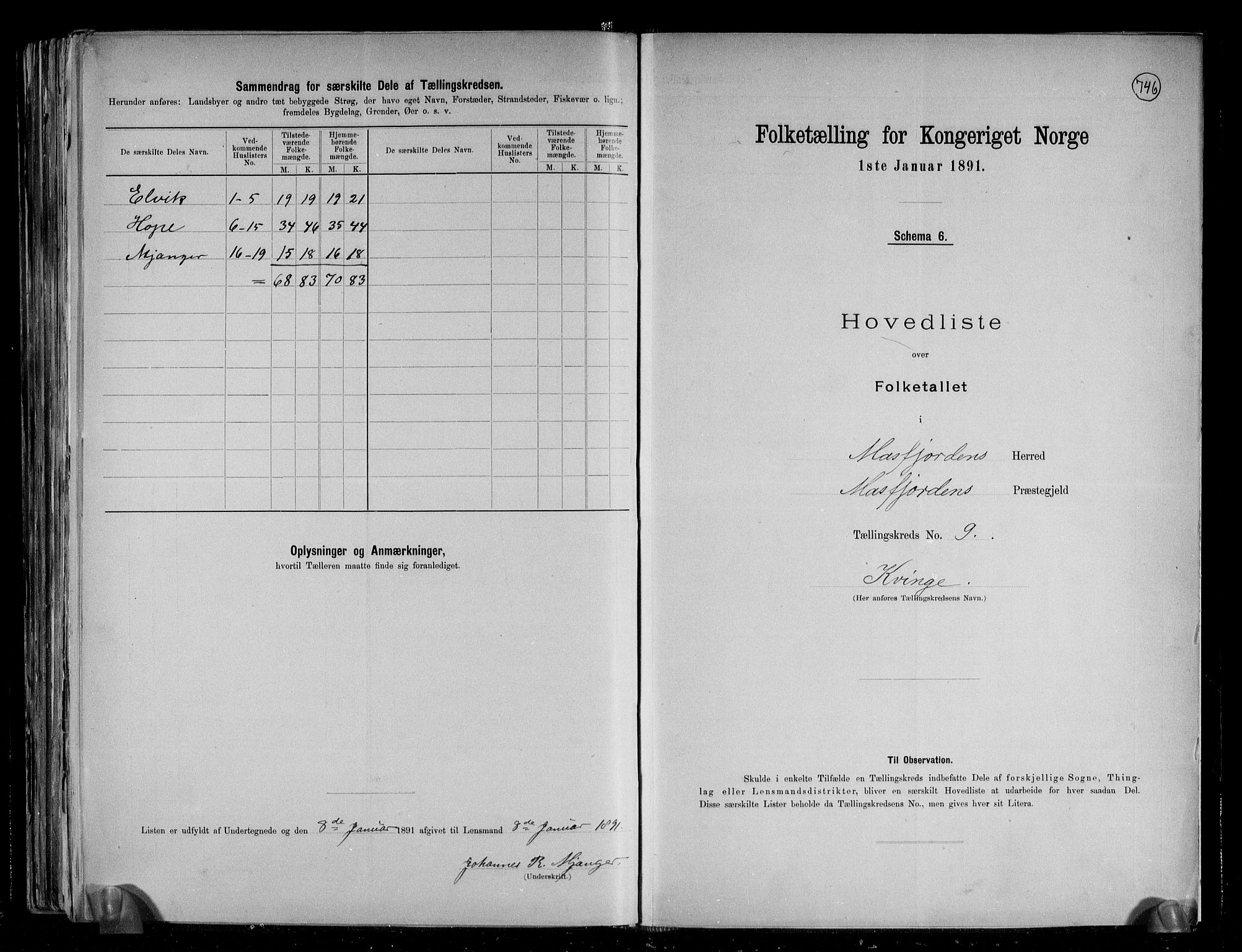 RA, 1891 census for 1266 Masfjorden, 1891, p. 21
