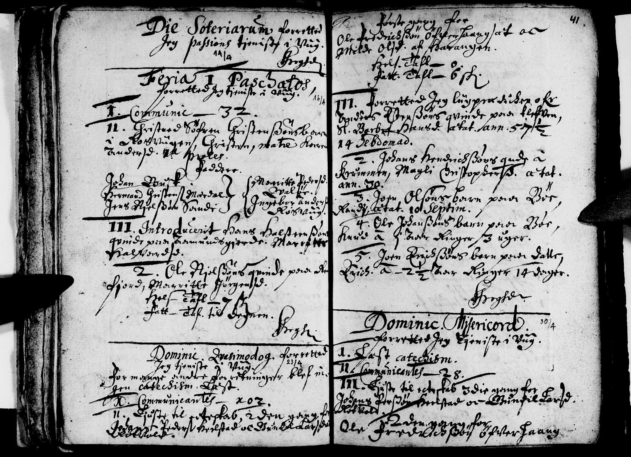 Ministerialprotokoller, klokkerbøker og fødselsregistre - Nordland, AV/SAT-A-1459/812/L0172: Parish register (official) no. 812A01, 1677-1718, p. 41