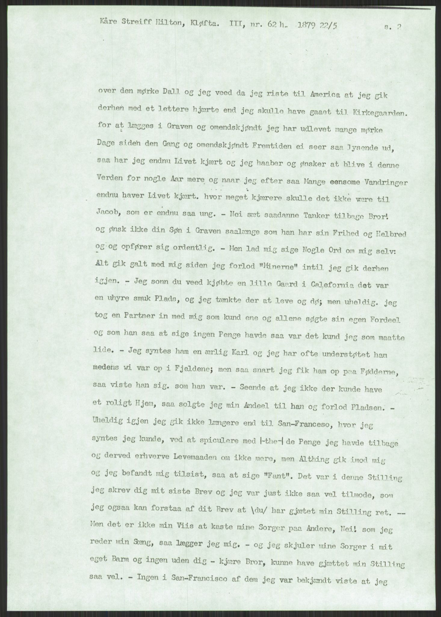 Samlinger til kildeutgivelse, Amerikabrevene, AV/RA-EA-4057/F/L0006: Innlån fra Akershus: Hilton - Solem, 1838-1914, p. 915