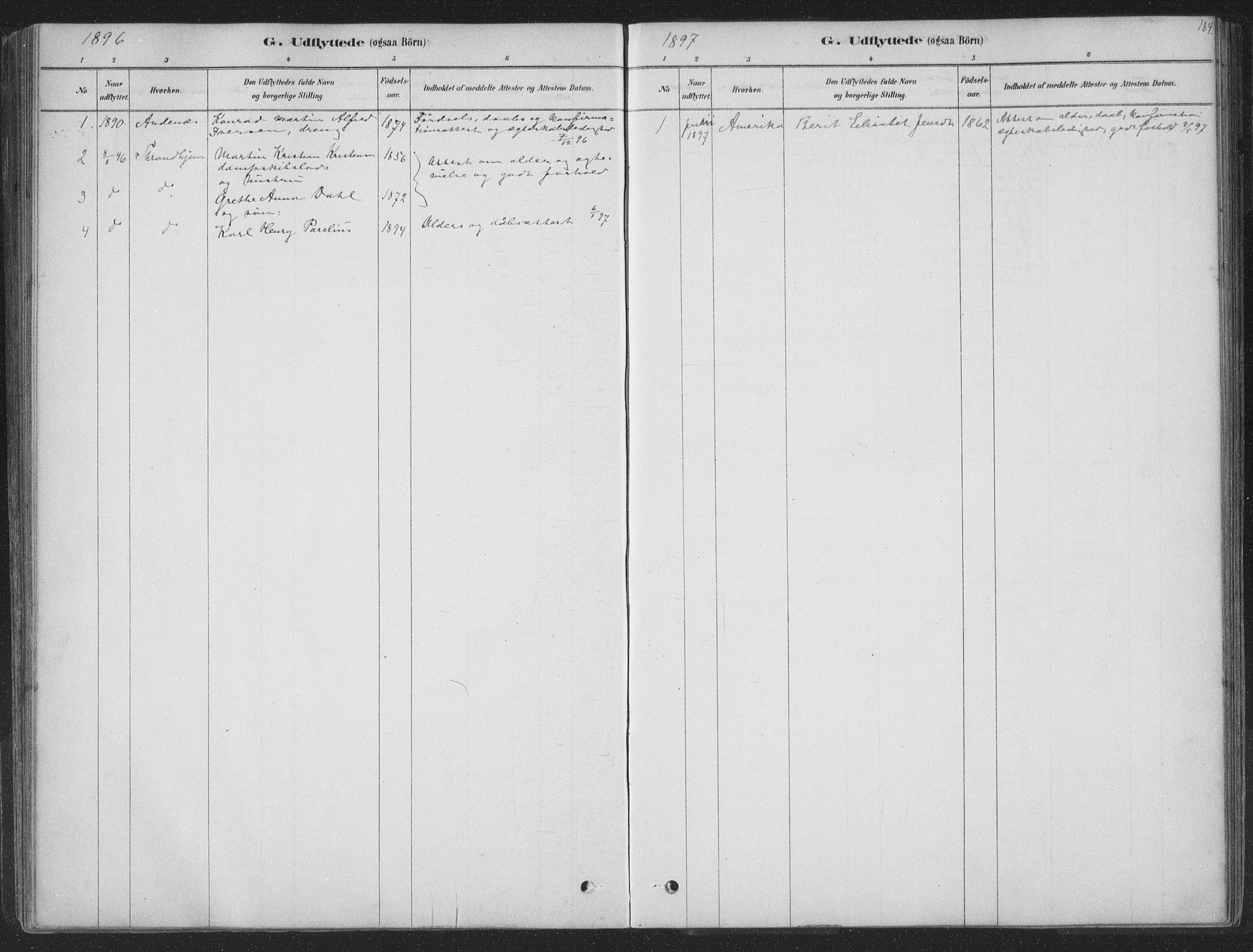 Ministerialprotokoller, klokkerbøker og fødselsregistre - Nordland, SAT/A-1459/843/L0627: Parish register (official) no. 843A02, 1878-1908, p. 184