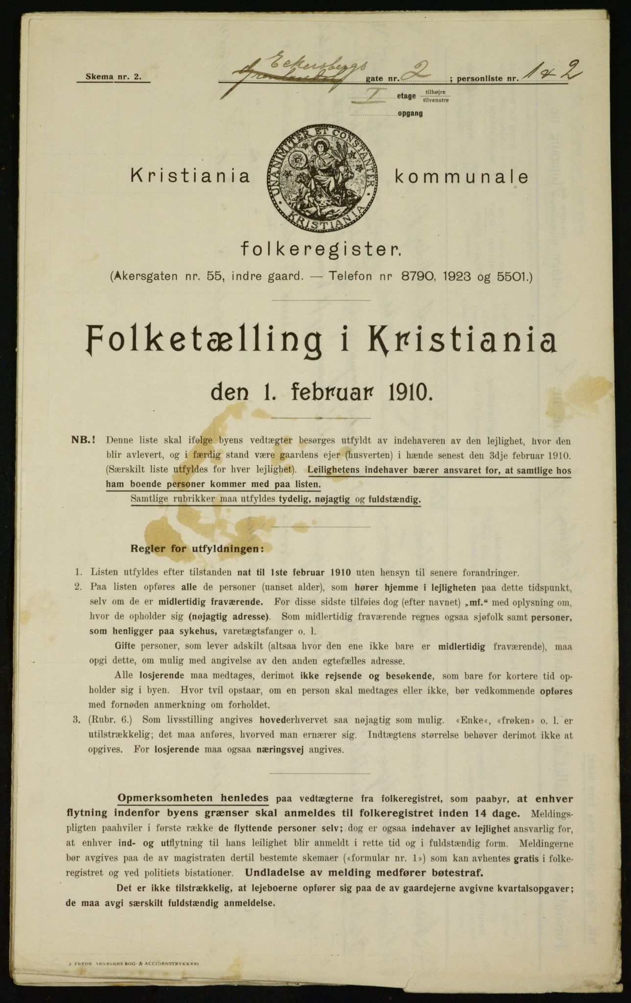 OBA, Municipal Census 1910 for Kristiania, 1910, p. 17267