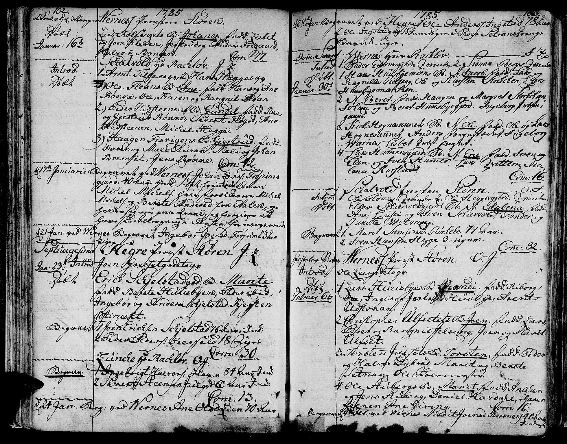 Ministerialprotokoller, klokkerbøker og fødselsregistre - Nord-Trøndelag, SAT/A-1458/709/L0059: Parish register (official) no. 709A06, 1781-1797, p. 102-103