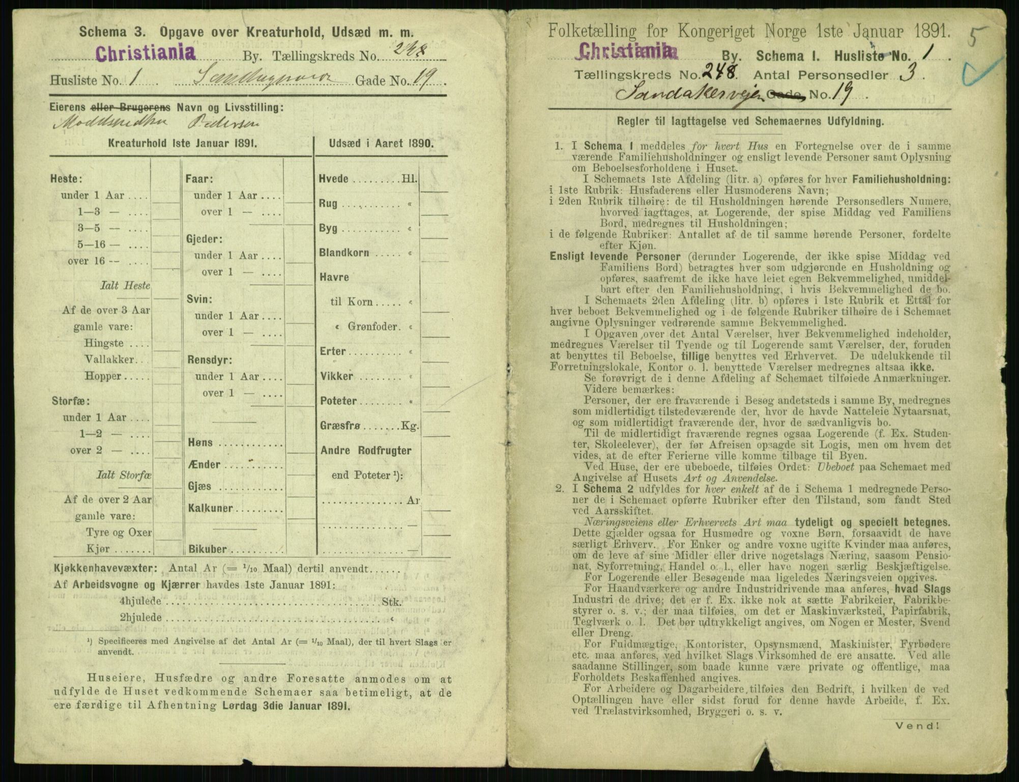 RA, 1891 census for 0301 Kristiania, 1891, p. 151078