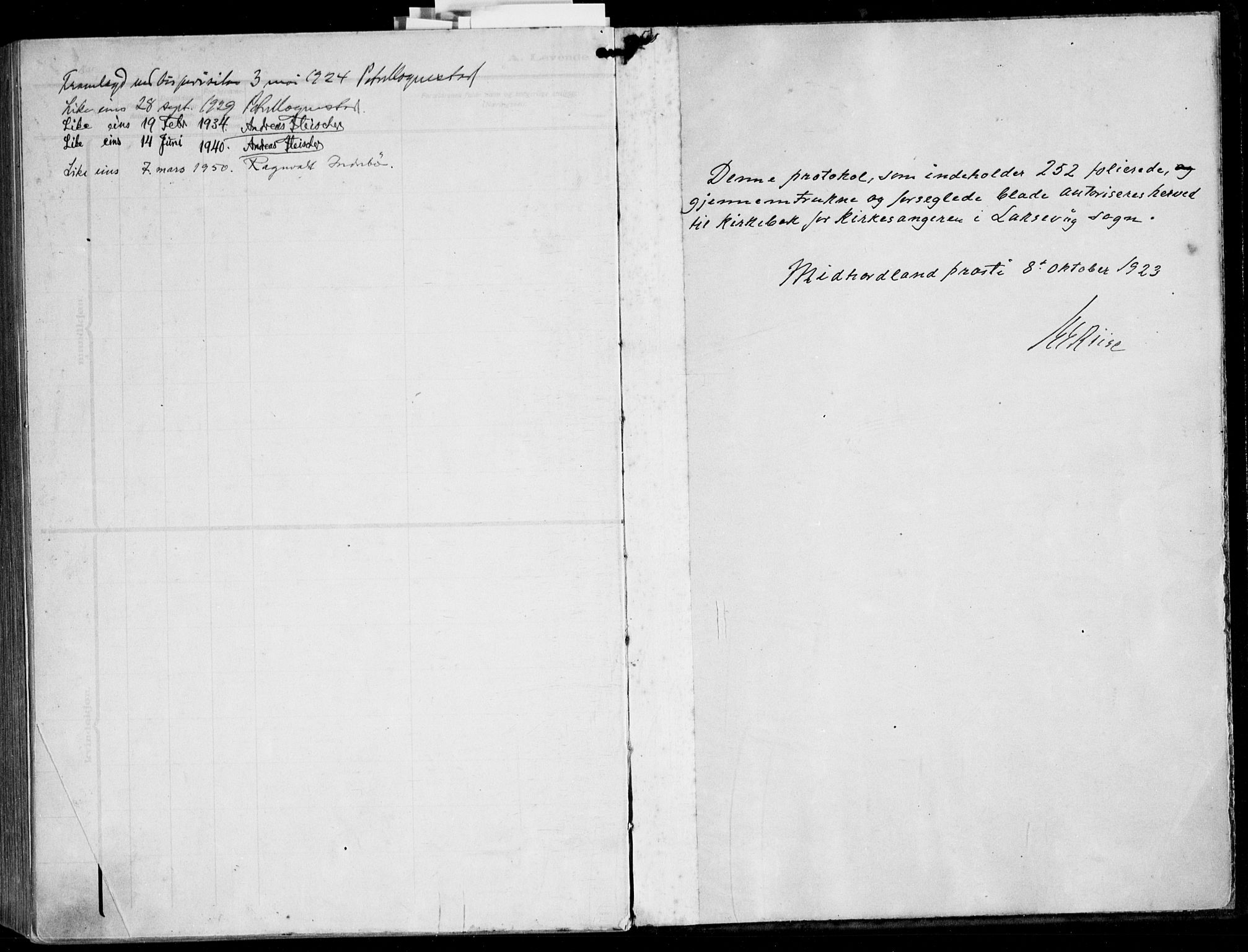 Laksevåg Sokneprestembete, SAB/A-76501/H/Ha/Hab/Haba: Parish register (copy) no. A 7, 1923-1945