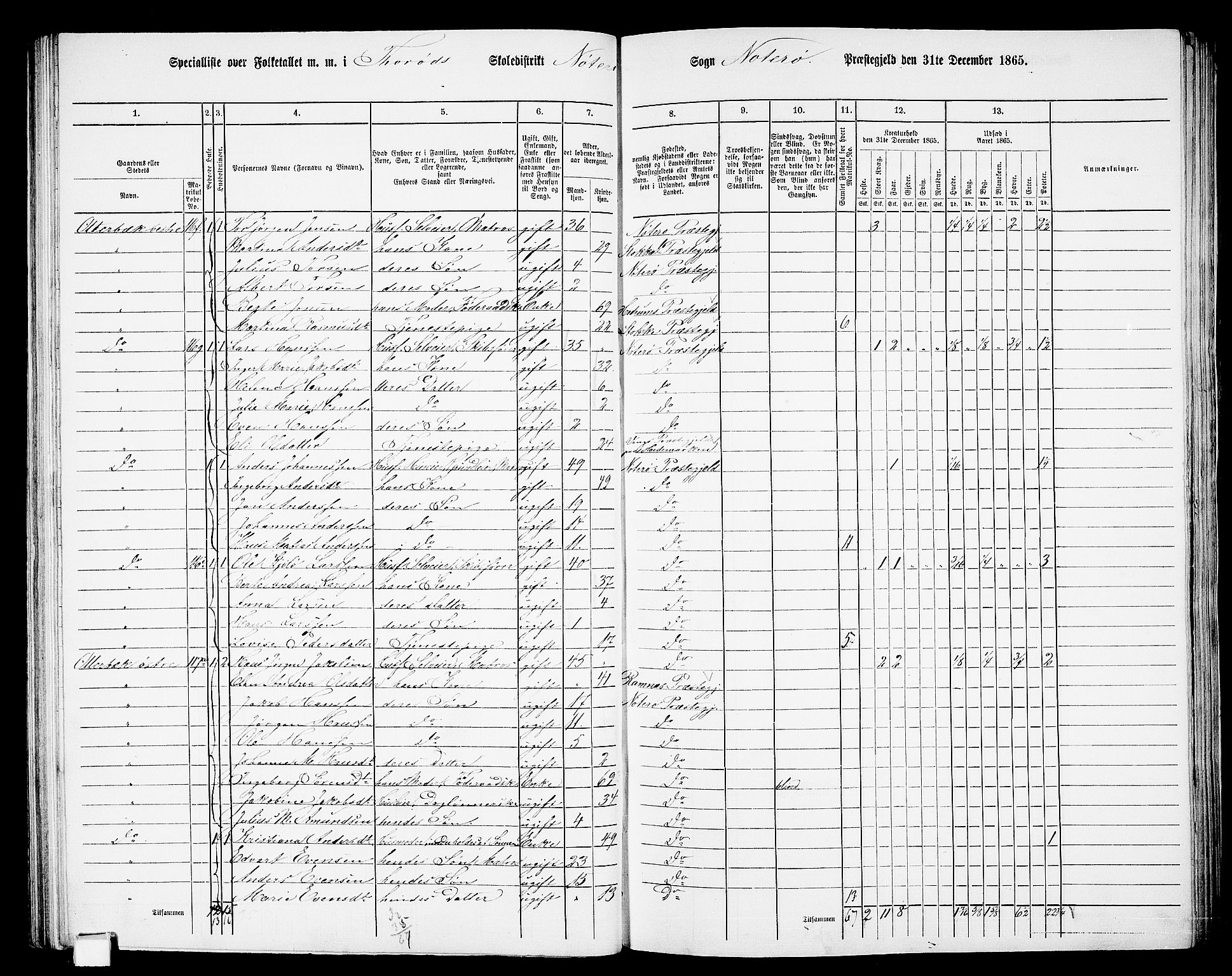 RA, 1865 census for Nøtterøy, 1865, p. 94