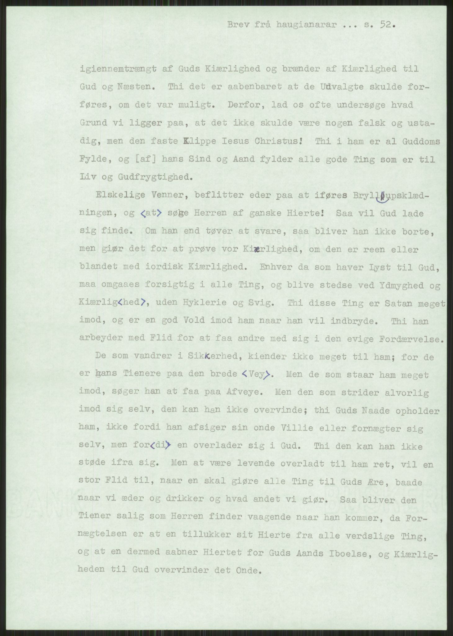 Samlinger til kildeutgivelse, Haugianerbrev, AV/RA-EA-6834/F/L0001: Haugianerbrev I: 1760-1804, 1760-1804, p. 52