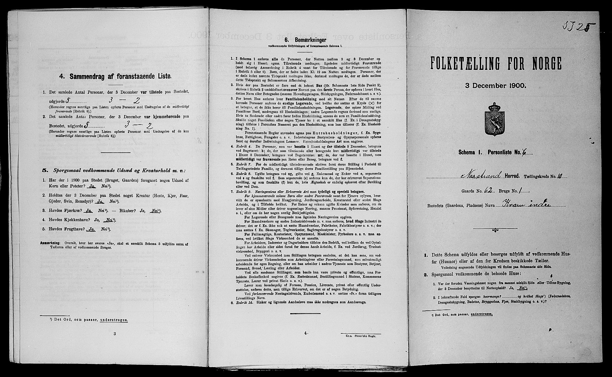 SAST, 1900 census for Nedstrand, 1900, p. 569