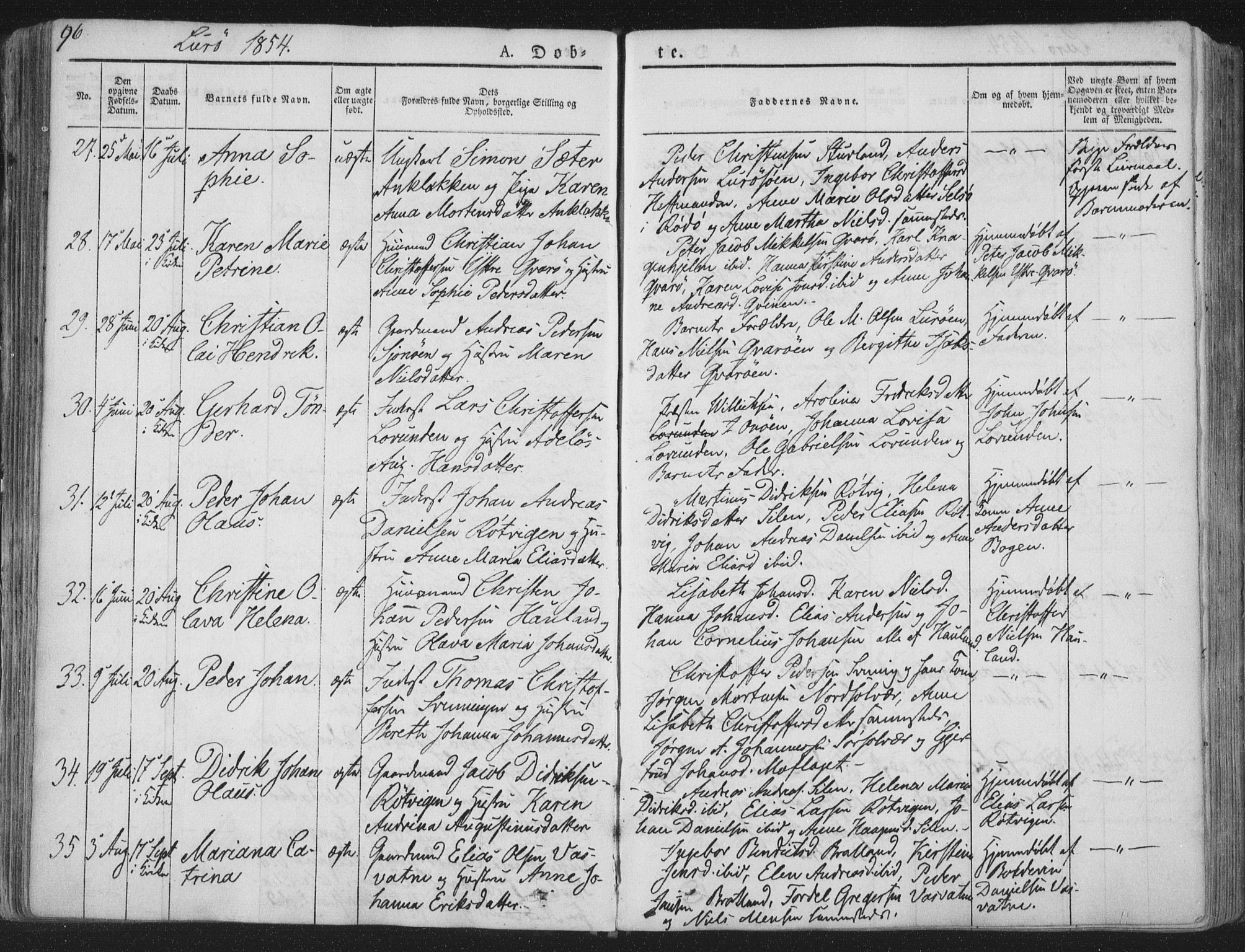 Ministerialprotokoller, klokkerbøker og fødselsregistre - Nordland, SAT/A-1459/839/L0565: Parish register (official) no. 839A02, 1825-1862, p. 96