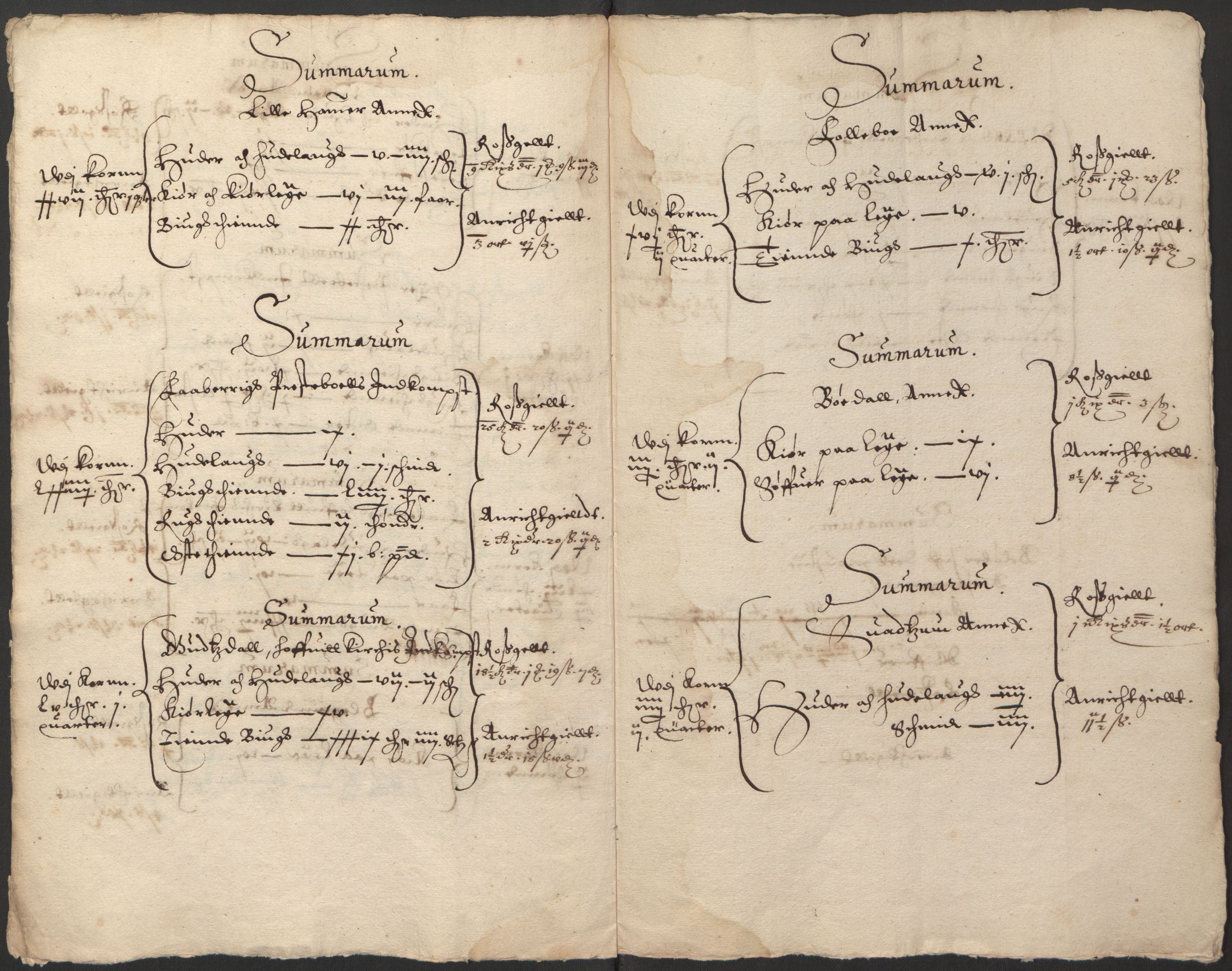 Stattholderembetet 1572-1771, AV/RA-EA-2870/Ek/L0014/0001: Jordebøker til utlikning av rosstjeneste 1624-1626: / Kirke- og prestebolsinntekter i Oslo og Hamar bispedømme, 1625-1626, p. 95