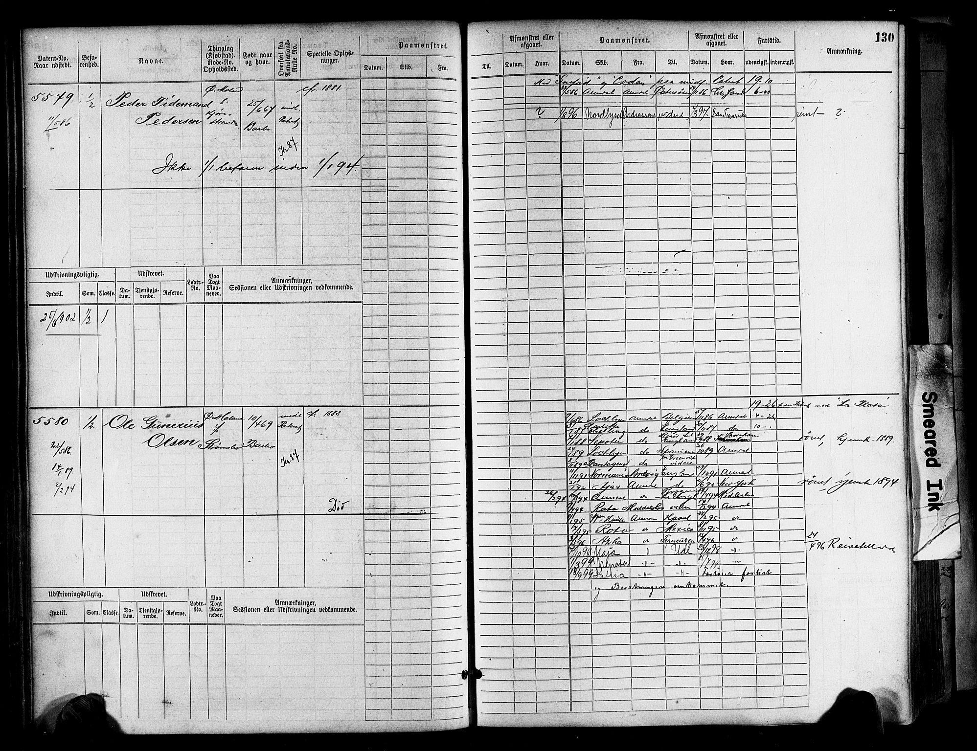 Arendal mønstringskrets, AV/SAK-2031-0012/F/Fb/L0017: Hovedrulle A nr 5323-6076, S-15, 1884-1892, p. 130