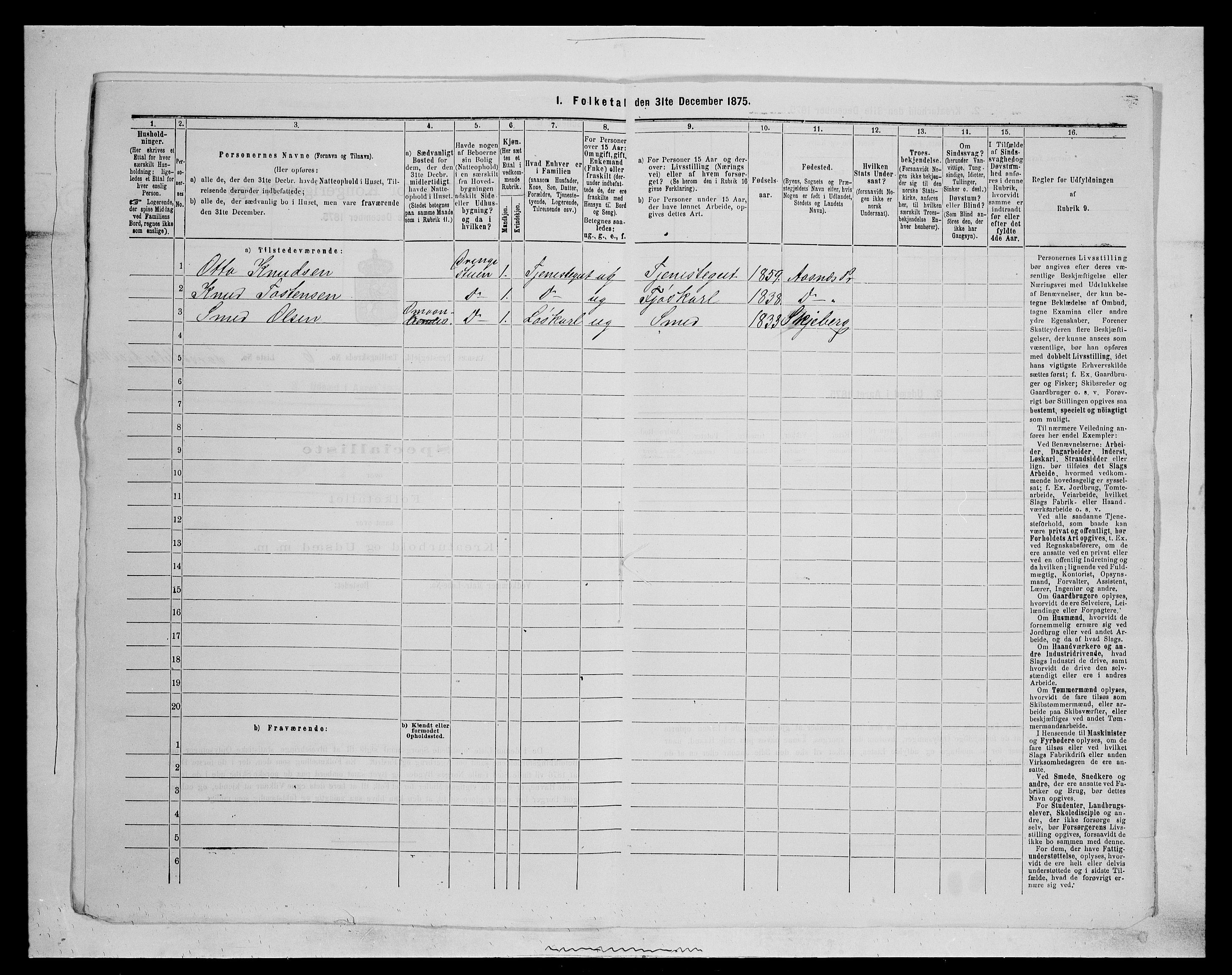 SAH, 1875 census for 0425P Åsnes, 1875, p. 968