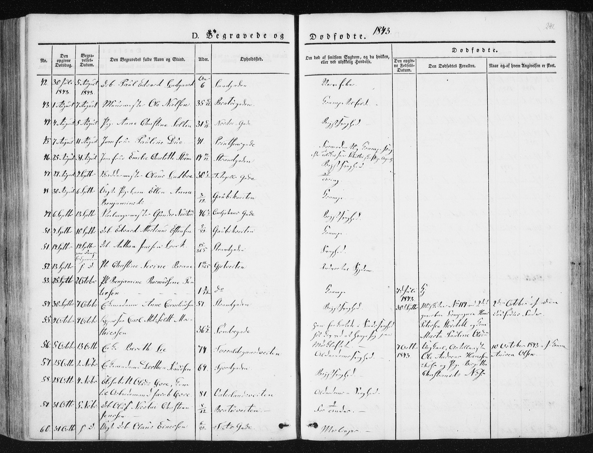 Ministerialprotokoller, klokkerbøker og fødselsregistre - Sør-Trøndelag, SAT/A-1456/602/L0110: Parish register (official) no. 602A08, 1840-1854, p. 241
