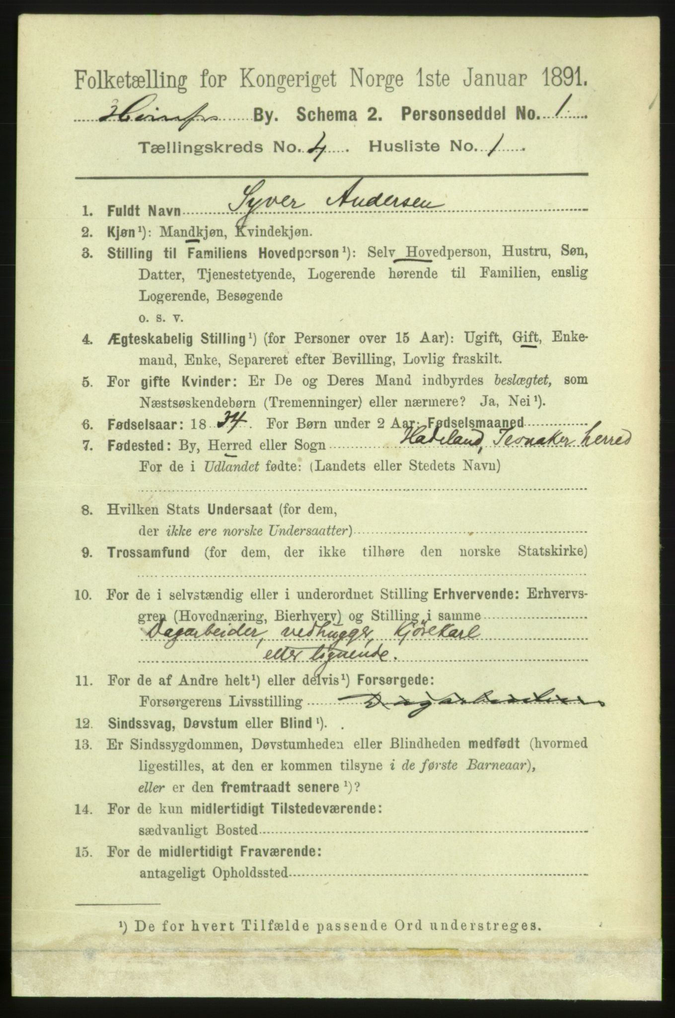 RA, 1891 census for 0601 Hønefoss, 1891, p. 787