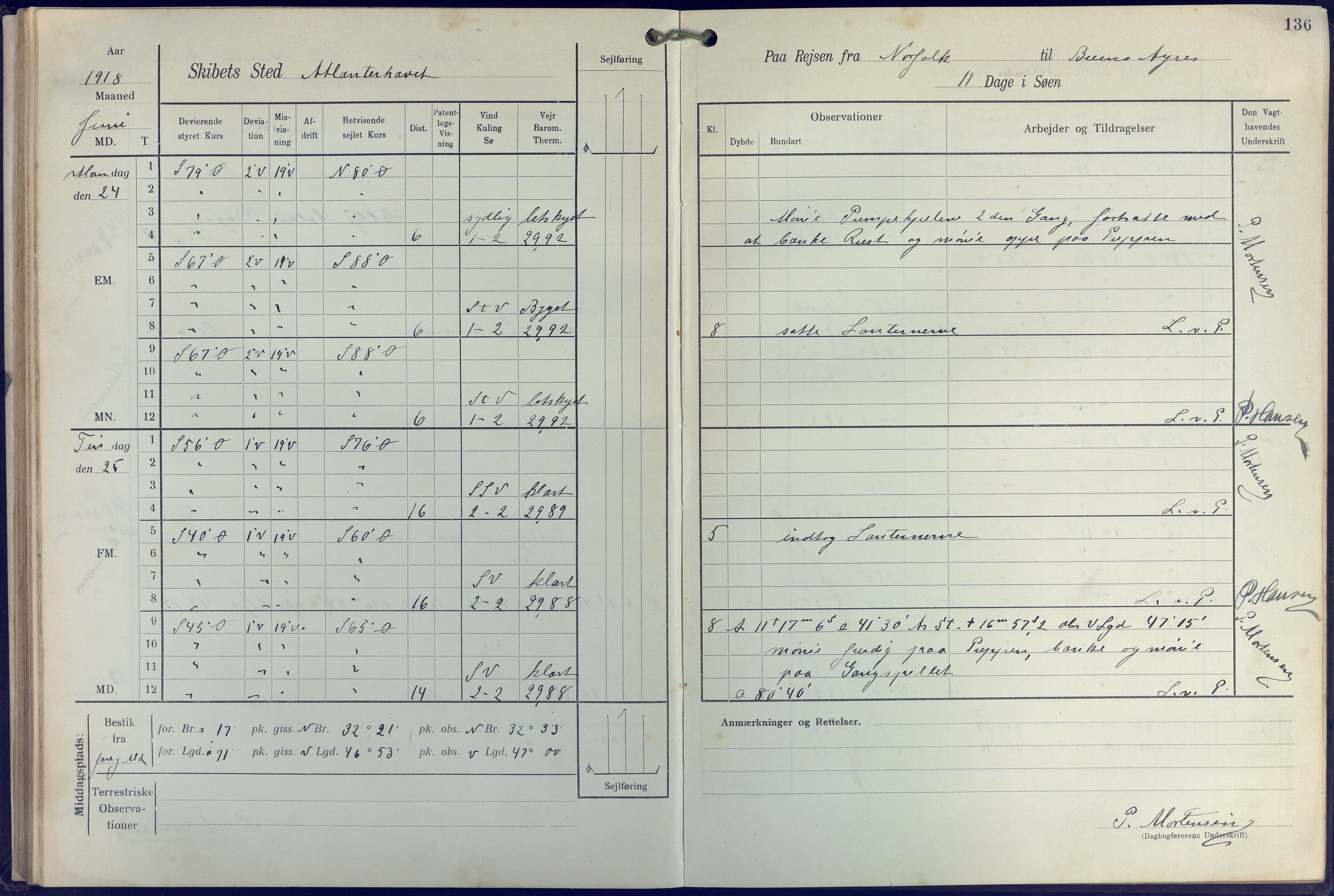 Fartøysarkivet, AAKS/PA-1934/F/L0271: Pehr Ugland (bark), 1917-1919, p. 136