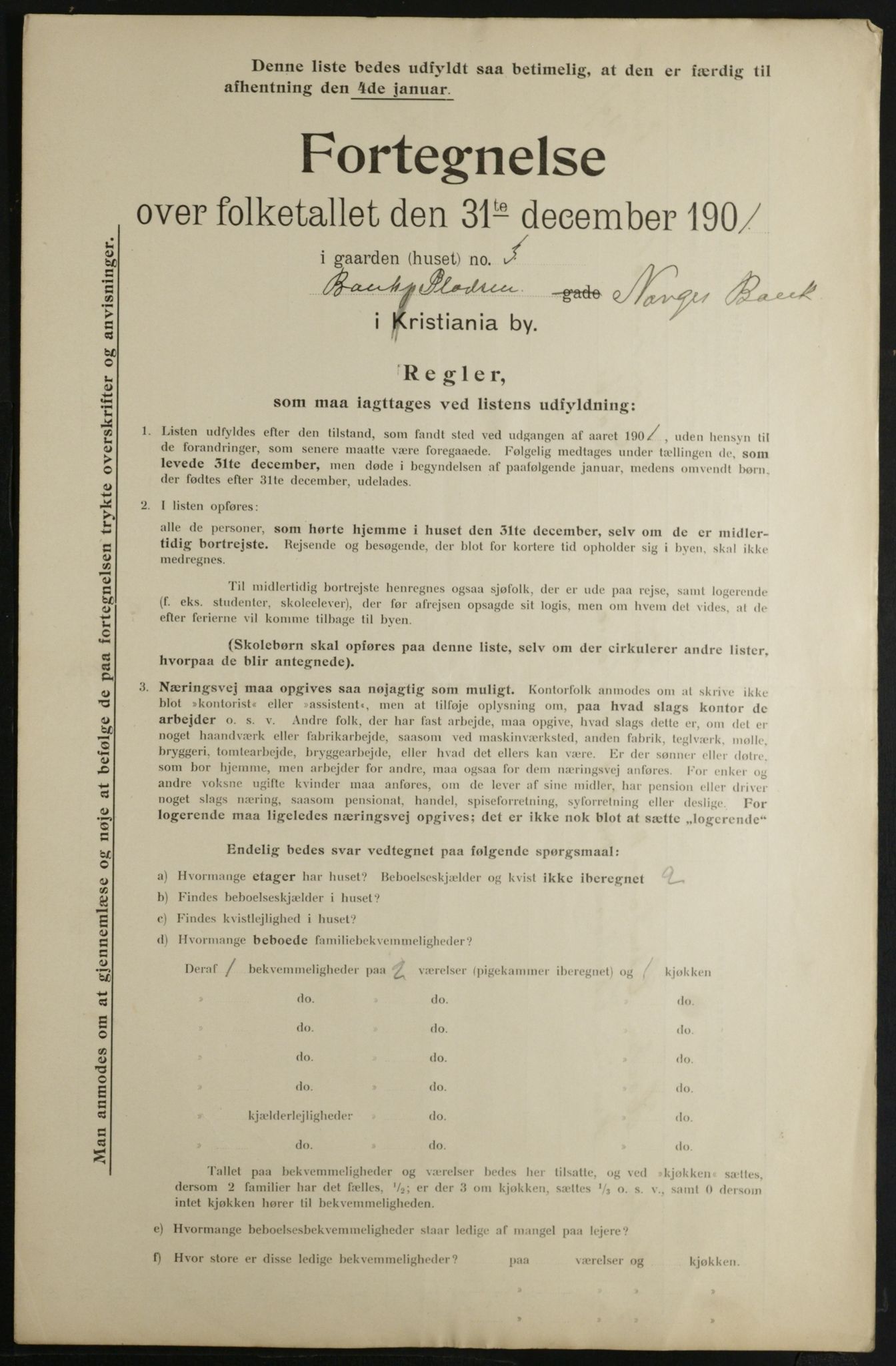 OBA, Municipal Census 1901 for Kristiania, 1901, p. 636