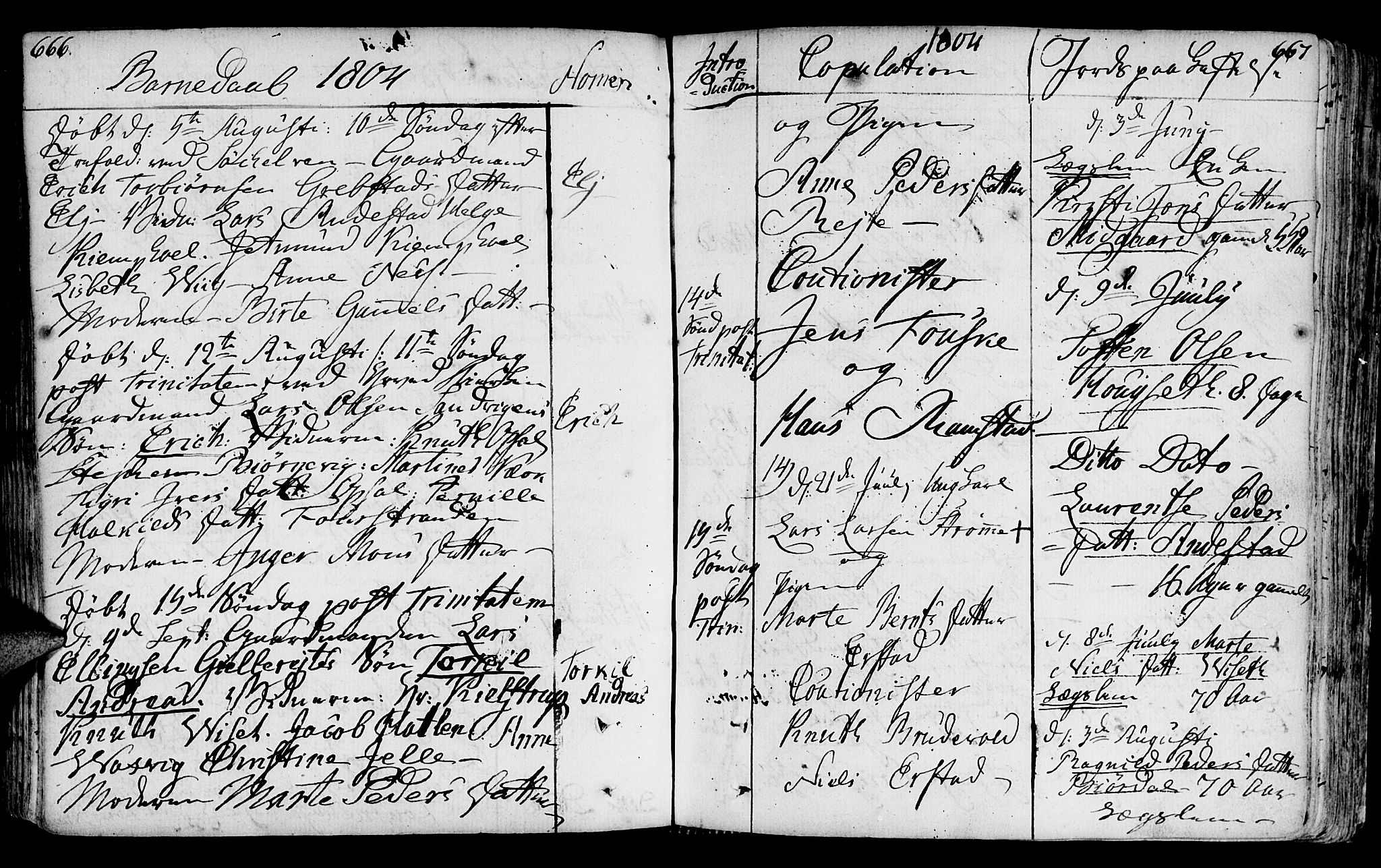 Ministerialprotokoller, klokkerbøker og fødselsregistre - Møre og Romsdal, AV/SAT-A-1454/522/L0308: Parish register (official) no. 522A03, 1773-1809, p. 666-667