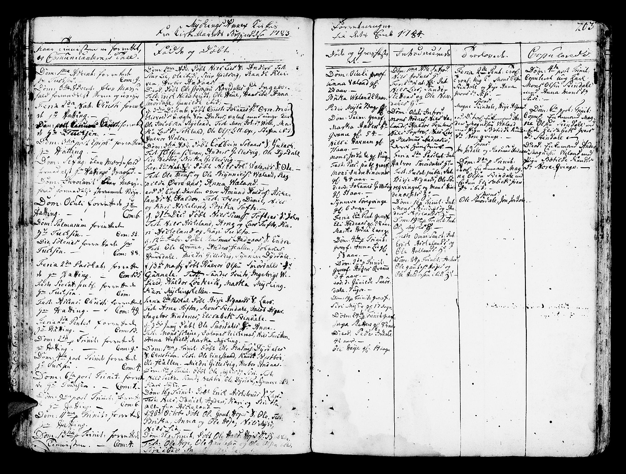 Lindås Sokneprestembete, AV/SAB-A-76701/H/Haa/Haaa/L0004: Parish register (official) no. A 4, 1764-1791, p. 203