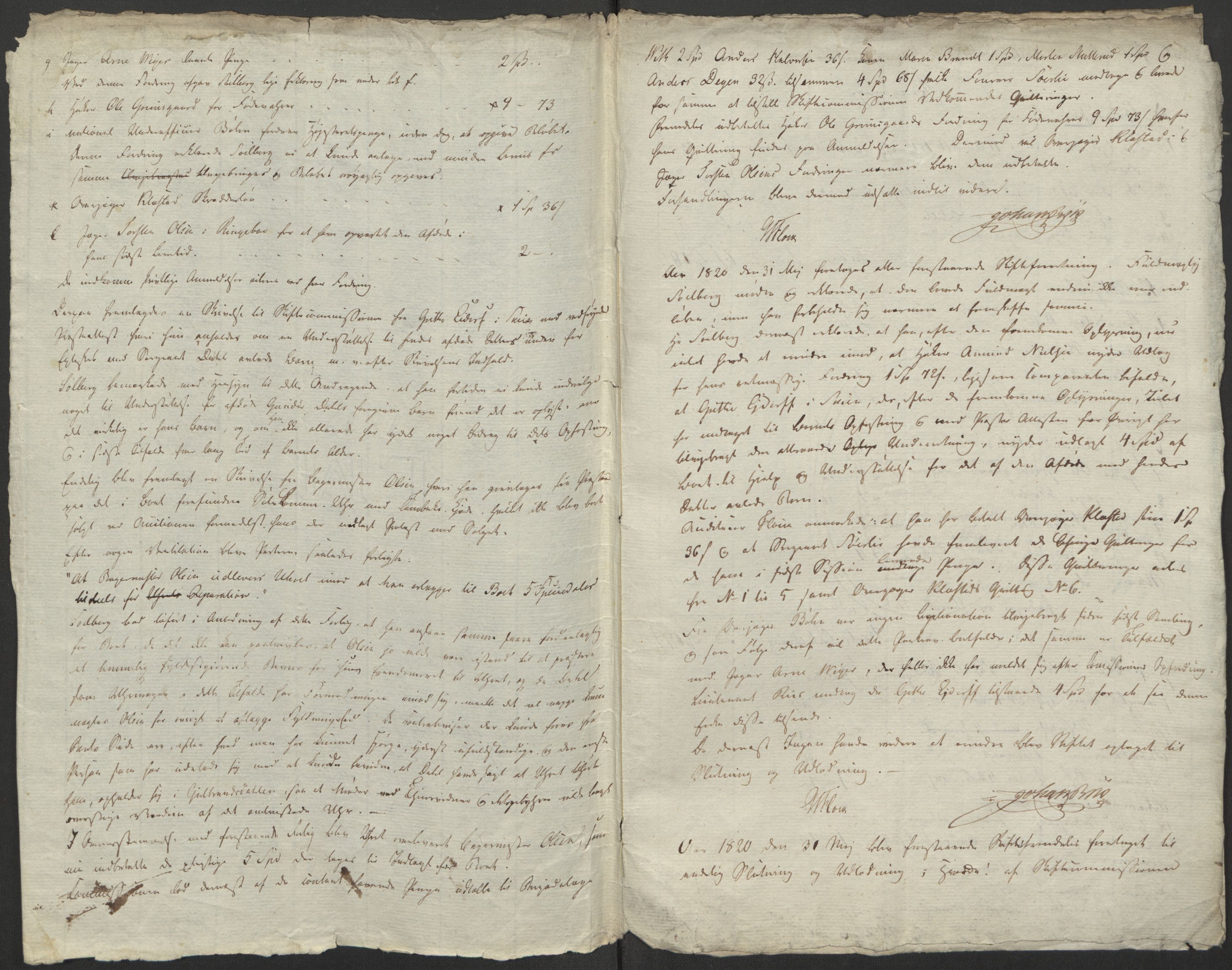 Forsvaret, Generalauditøren, AV/RA-RAFA-1772/F/Fj/Fjb/L0005: Skifter 1818 - 1823, 1818-1823, p. 66
