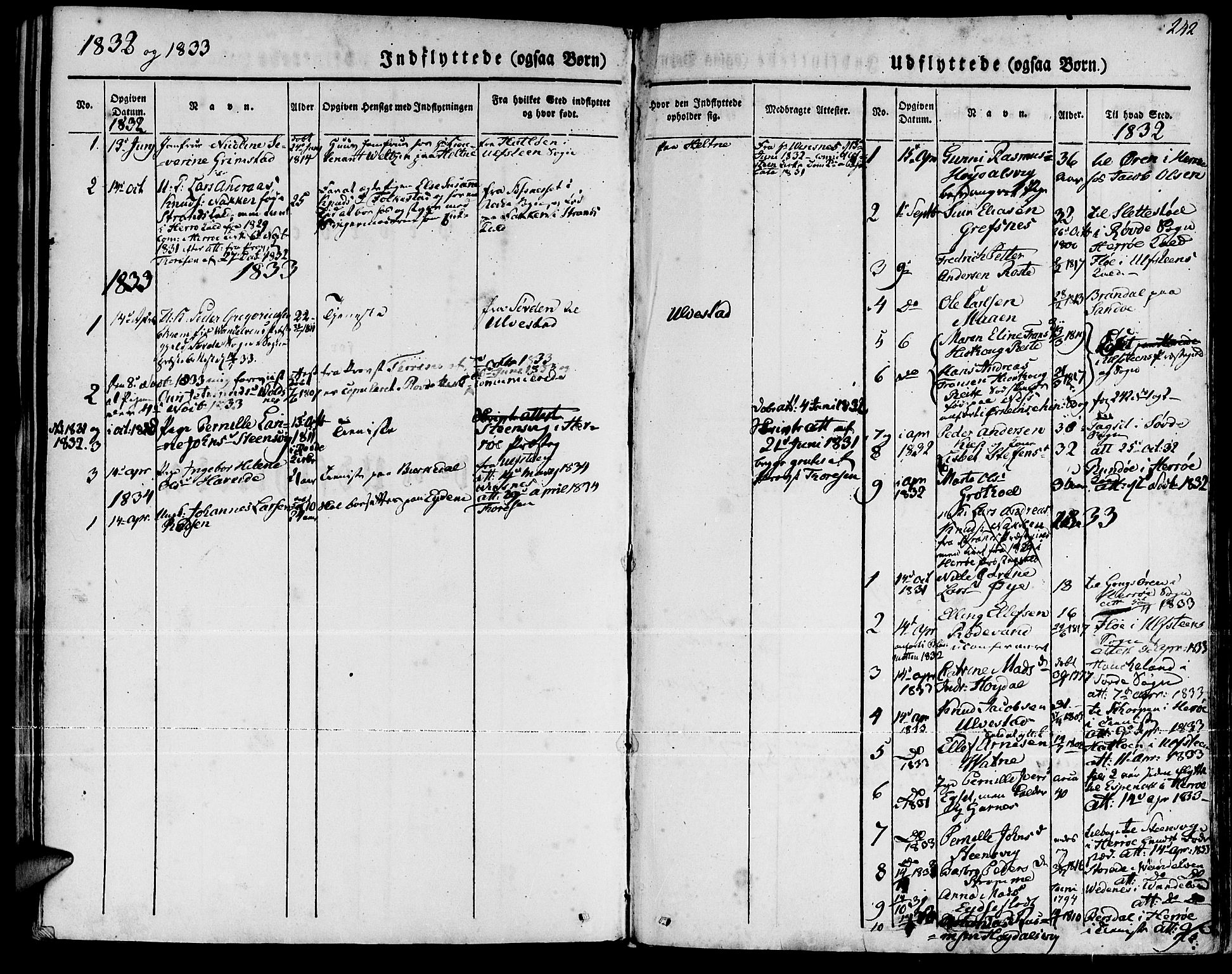 Ministerialprotokoller, klokkerbøker og fødselsregistre - Møre og Romsdal, SAT/A-1454/511/L0139: Parish register (official) no. 511A06, 1831-1850, p. 242
