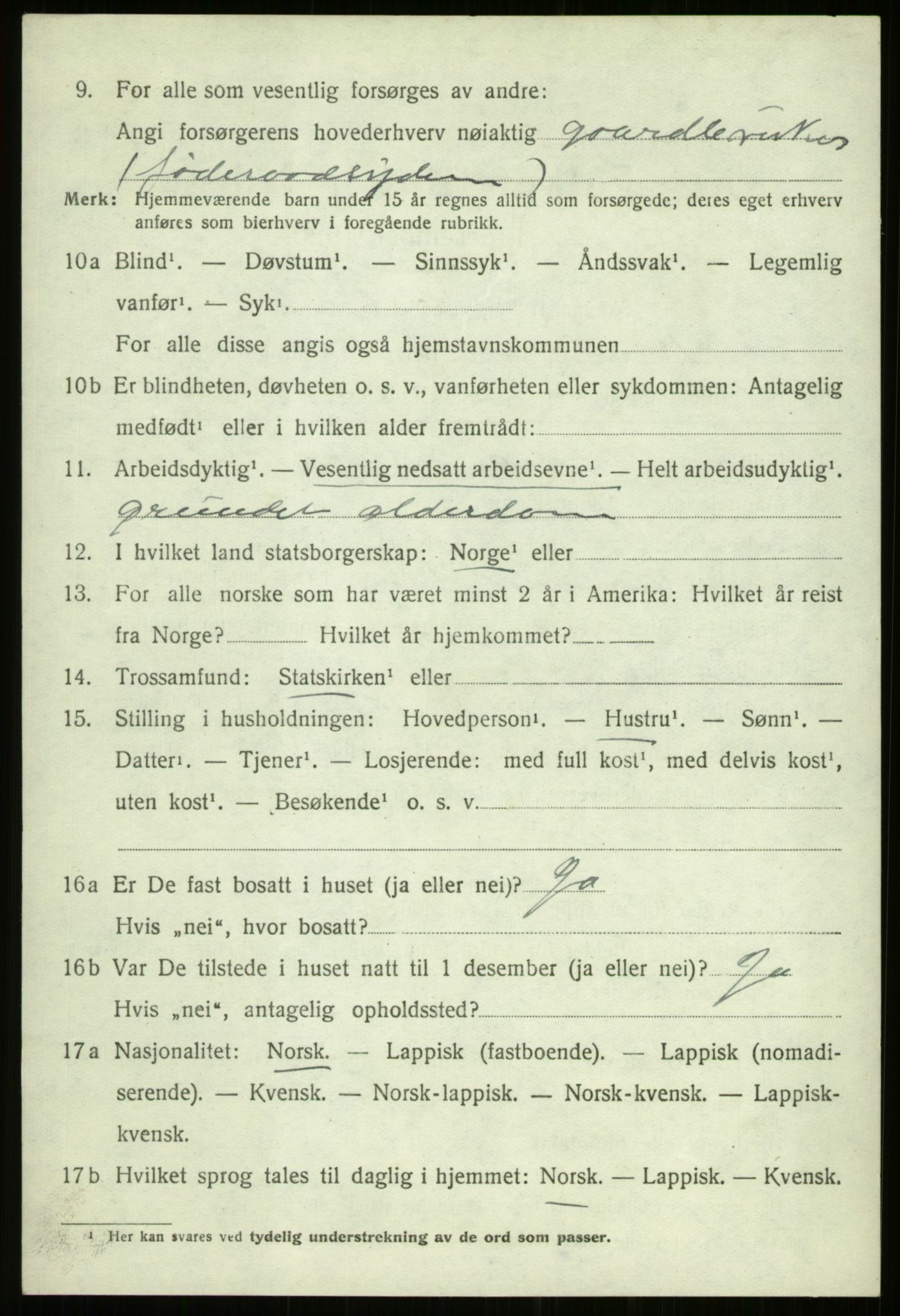 SATØ, 1920 census for Kvæfjord, 1920, p. 3708