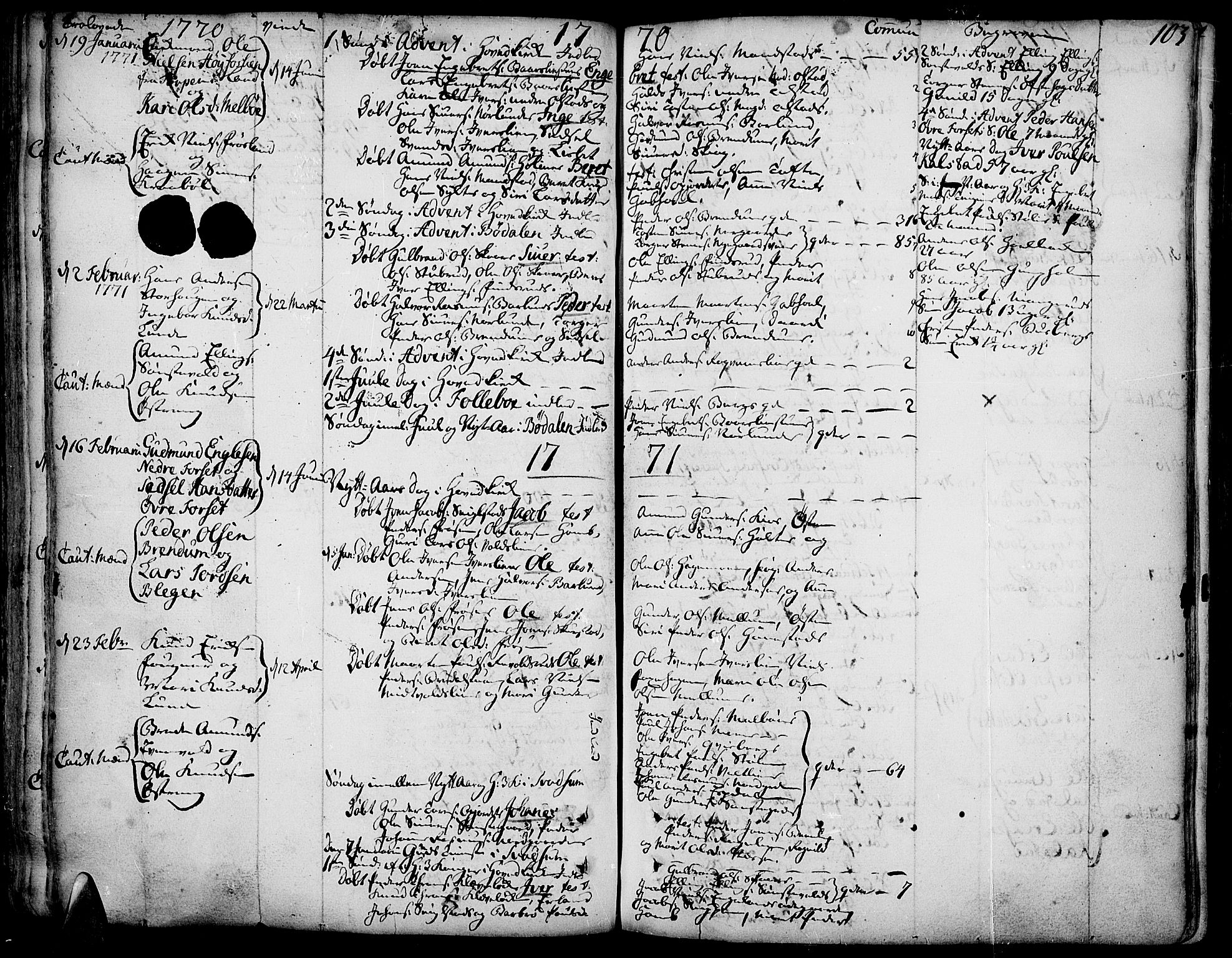 Gausdal prestekontor, SAH/PREST-090/H/Ha/Haa/L0003: Parish register (official) no. 3, 1758-1809, p. 103