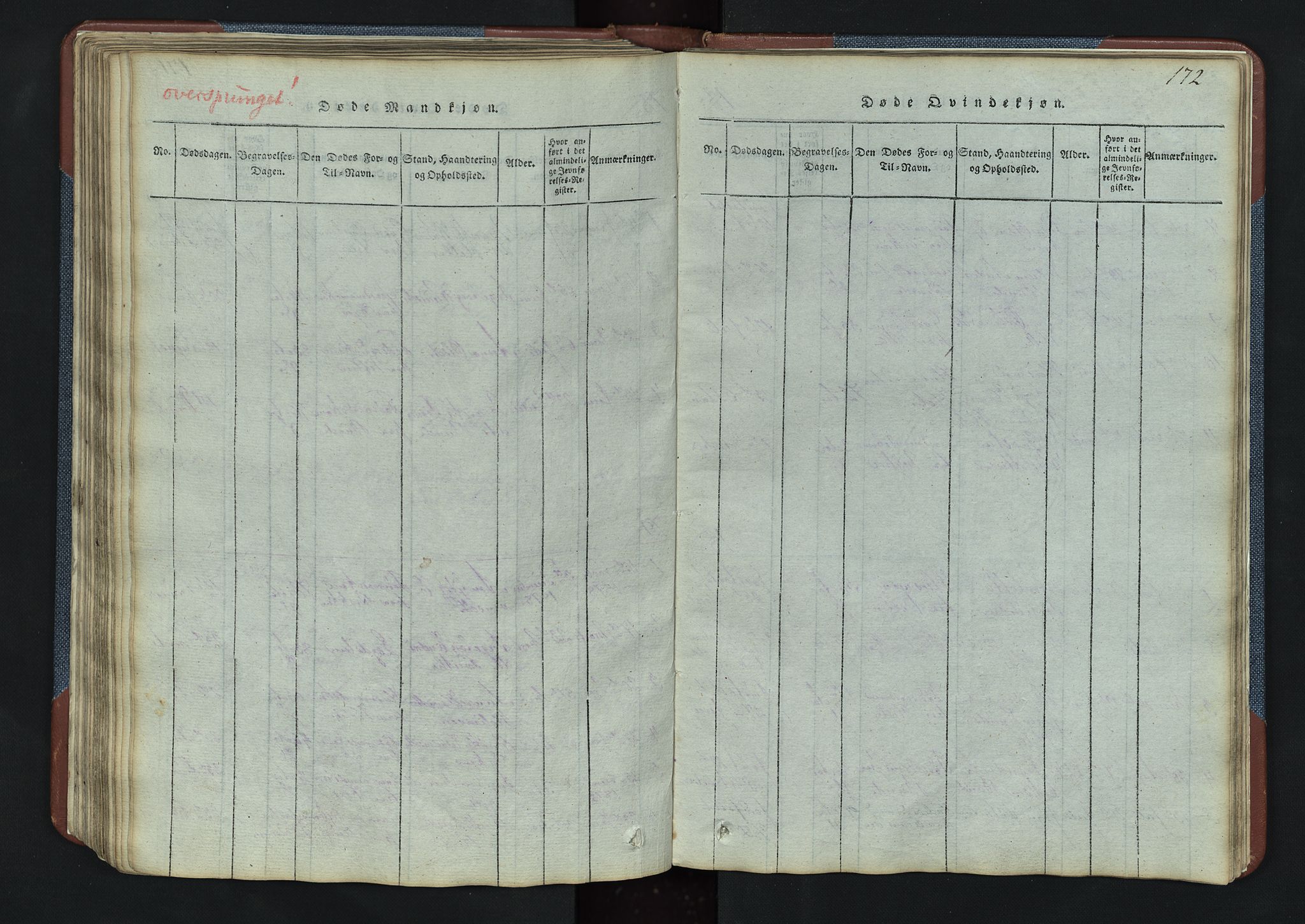 Vang prestekontor, Valdres, SAH/PREST-140/H/Hb/L0003: Parish register (copy) no. 3, 1814-1892, p. 172