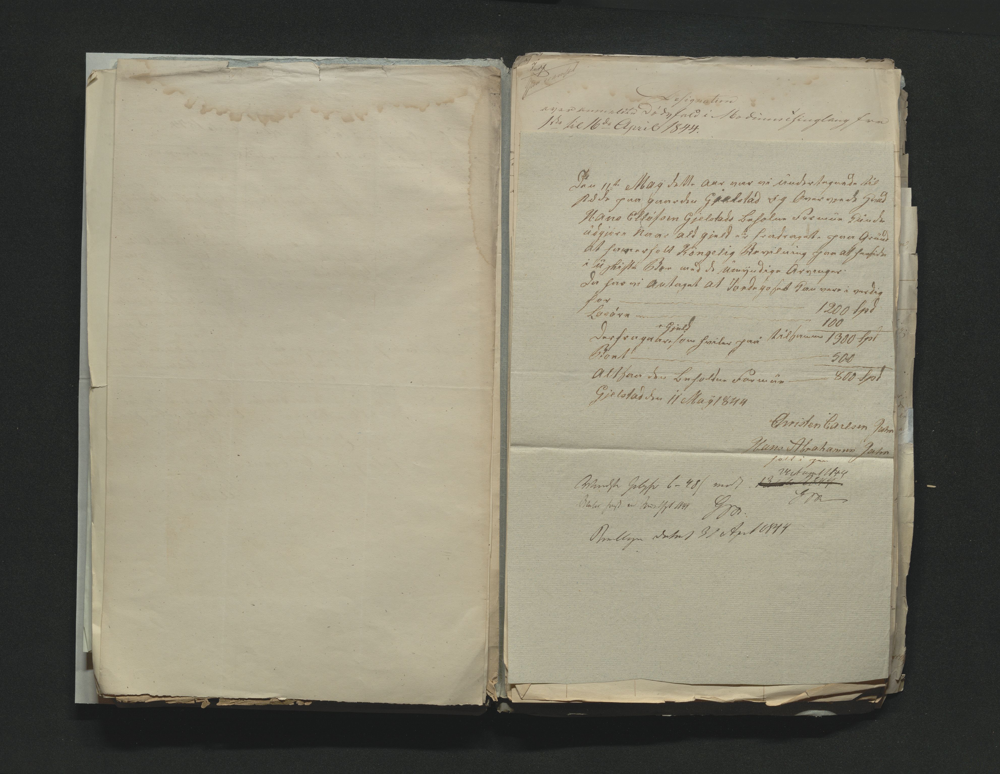 Eiker, Modum og Sigdal sorenskriveri, AV/SAKO-A-123/H/Ha/Hab/L0006: Dødsfallsmeldinger, 1841-1845
