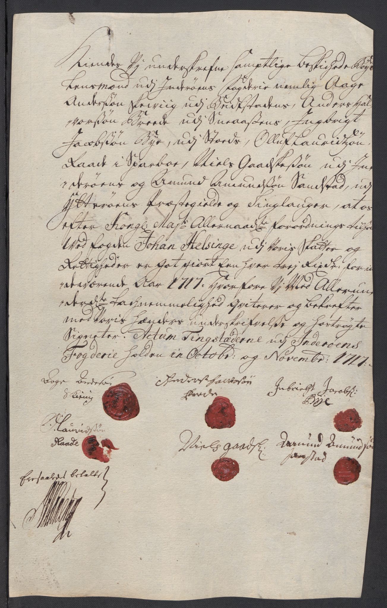 Rentekammeret inntil 1814, Reviderte regnskaper, Fogderegnskap, AV/RA-EA-4092/R63/L4325: Fogderegnskap Inderøy, 1717, p. 255