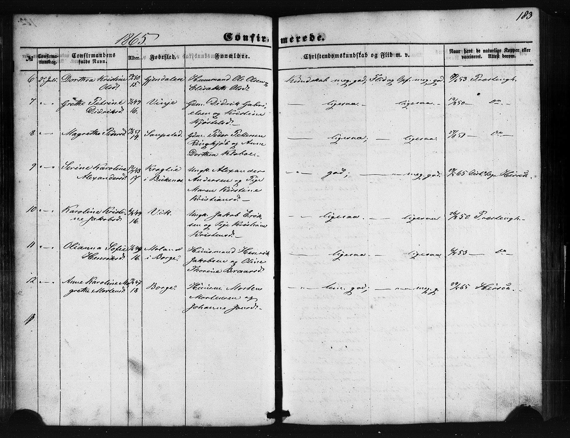 Ministerialprotokoller, klokkerbøker og fødselsregistre - Nordland, AV/SAT-A-1459/876/L1095: Parish register (official) no. 876A01, 1863-1885, p. 183