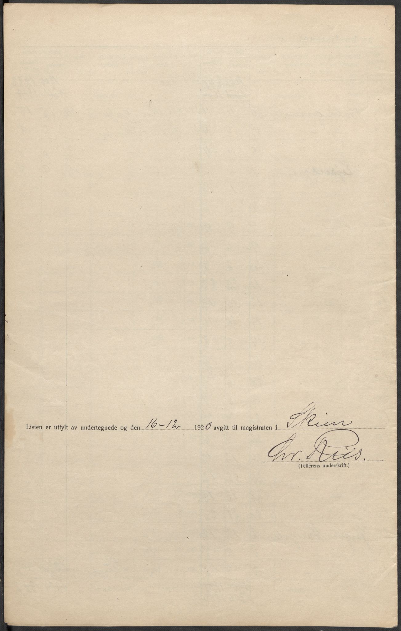 SAKO, 1920 census for Skien, 1920, p. 25