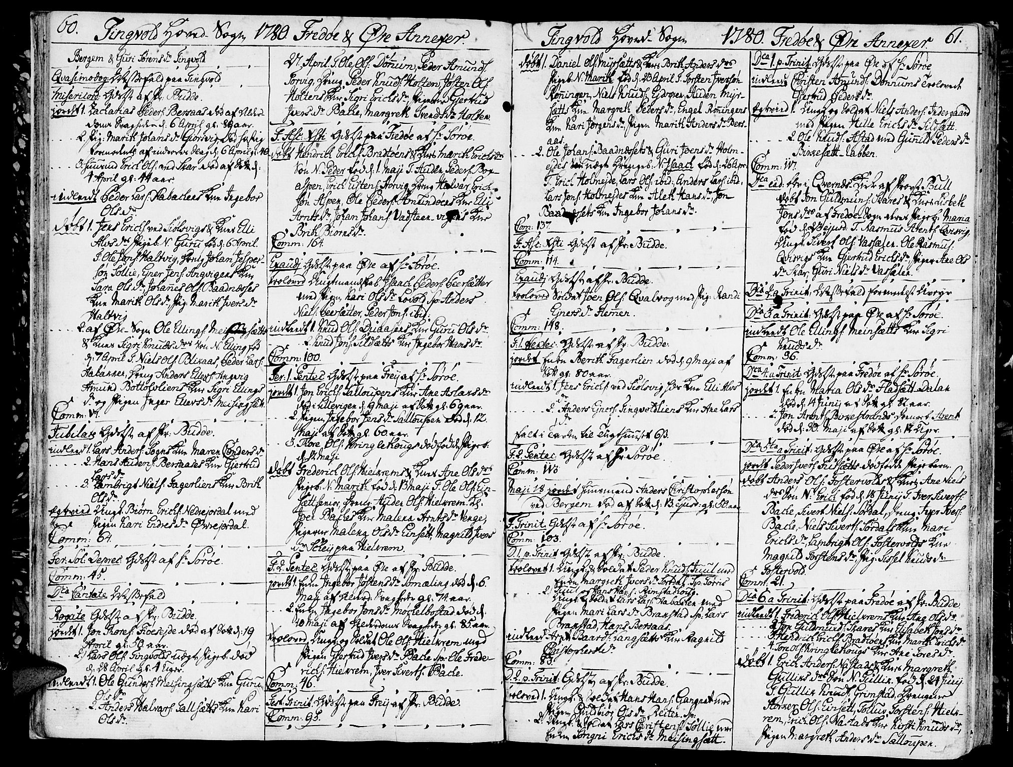 Ministerialprotokoller, klokkerbøker og fødselsregistre - Møre og Romsdal, SAT/A-1454/586/L0980: Parish register (official) no. 586A06, 1776-1794, p. 60-61