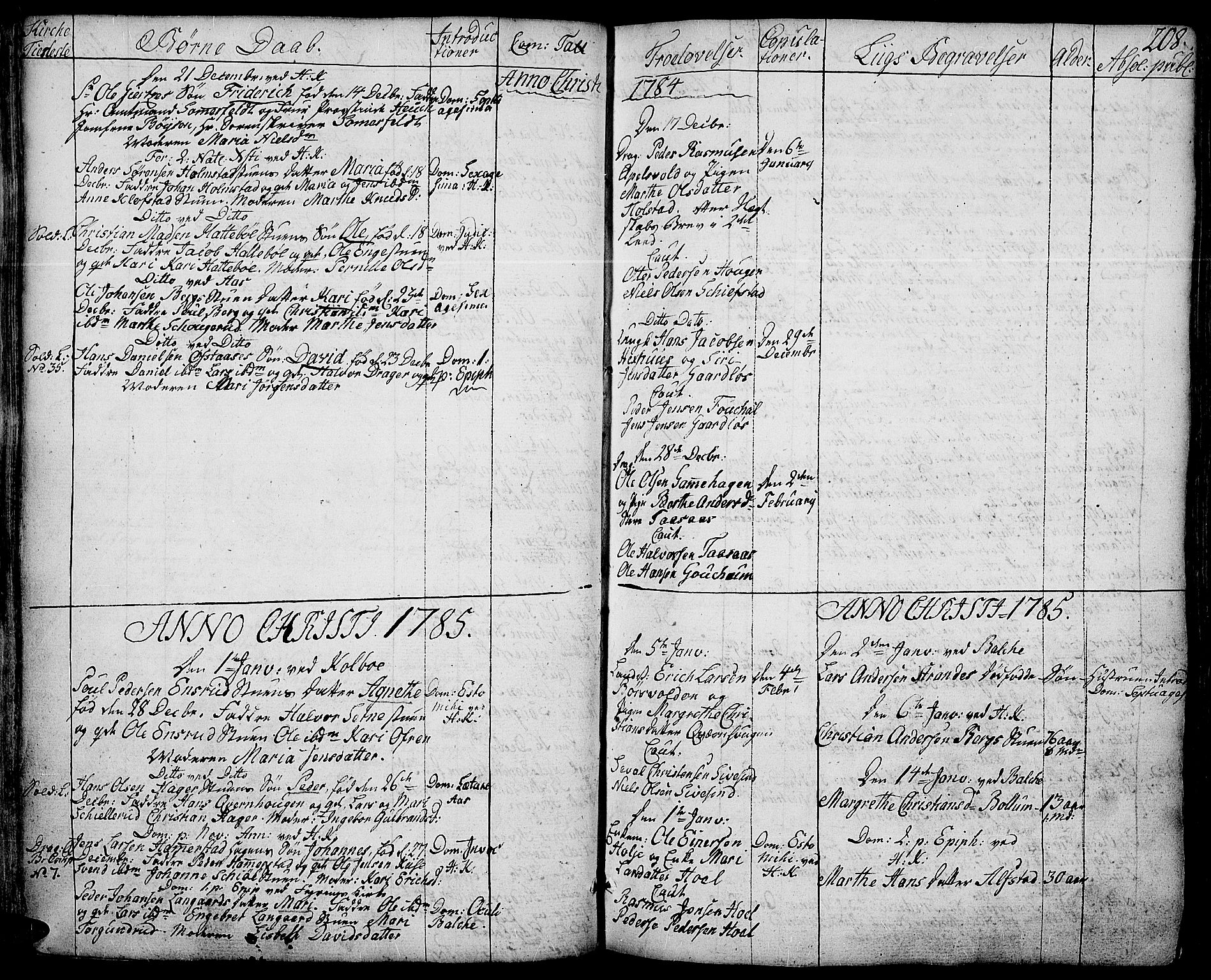 Toten prestekontor, SAH/PREST-102/H/Ha/Haa/L0006: Parish register (official) no. 6, 1773-1793, p. 208