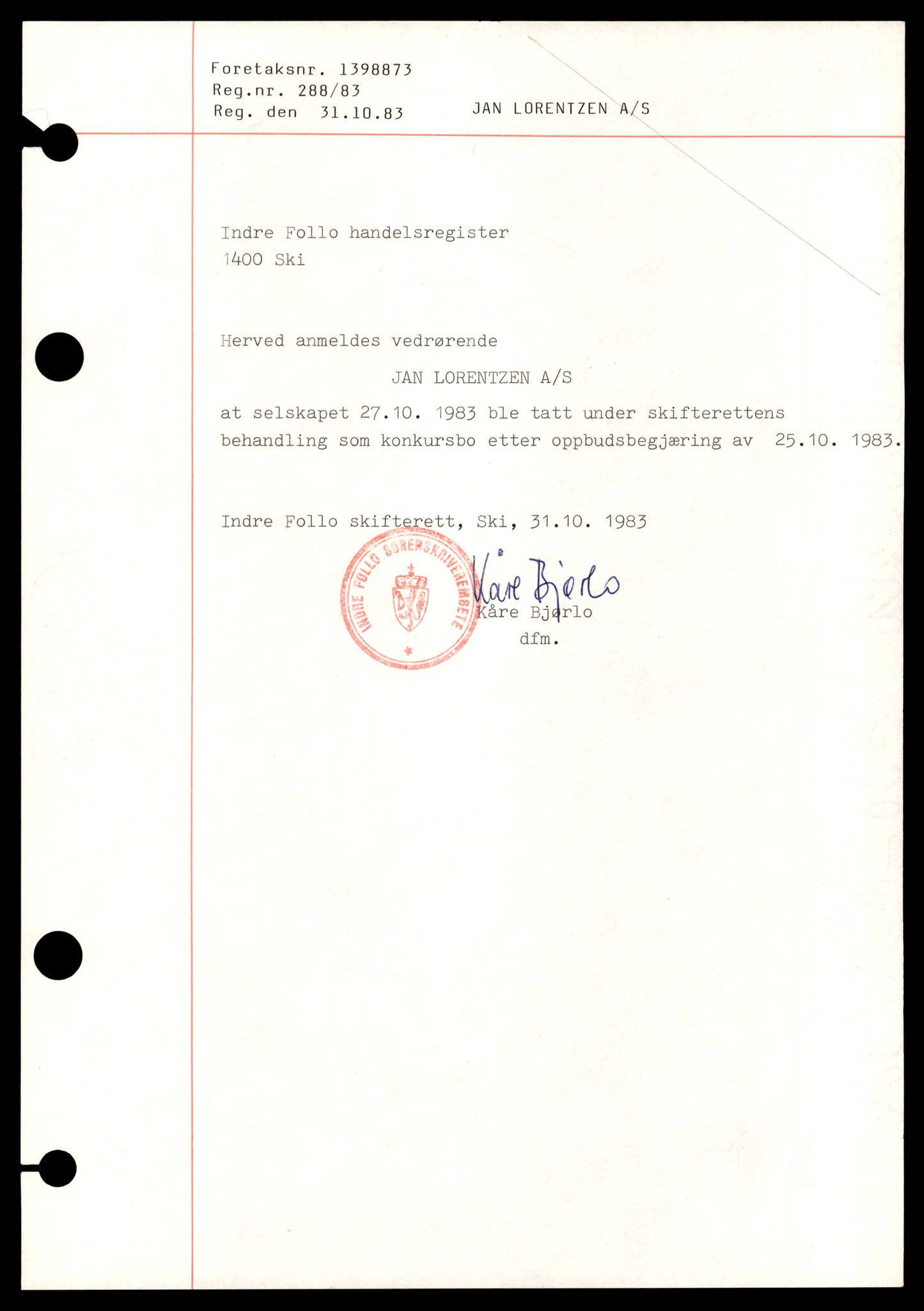 Indre Follo tingrett, AV/SAT-A-10086/K/Kb/Kba/L0017: Aksjeselskap, Lor - Mor , 1944-1990, p. 7