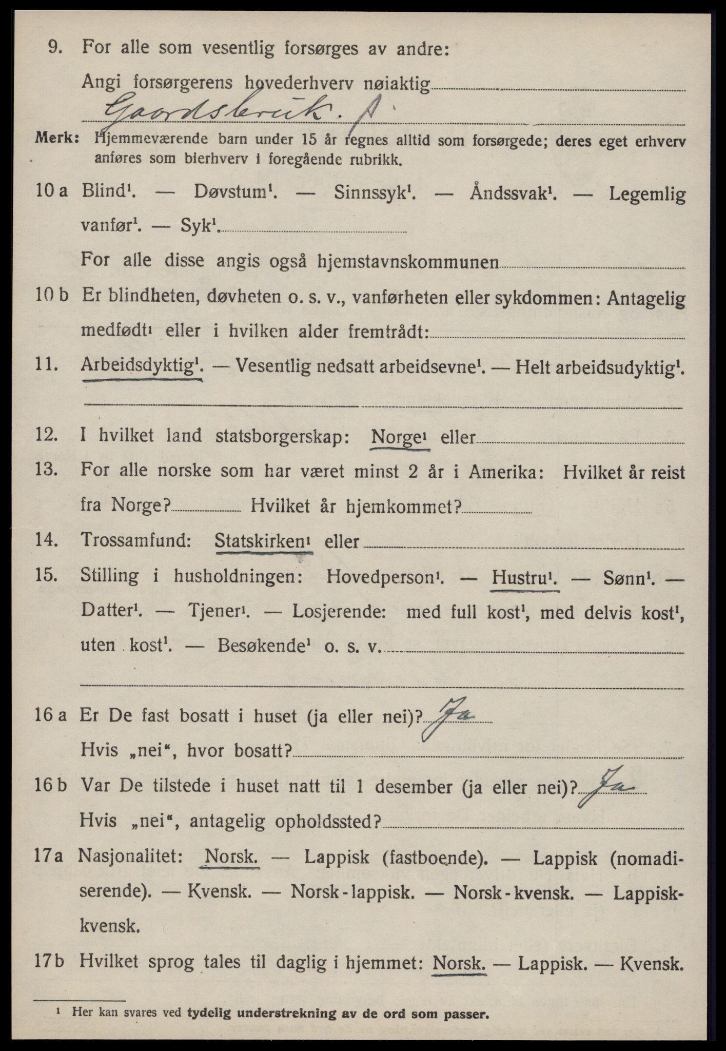 SAT, 1920 census for Soknedal, 1920, p. 2687