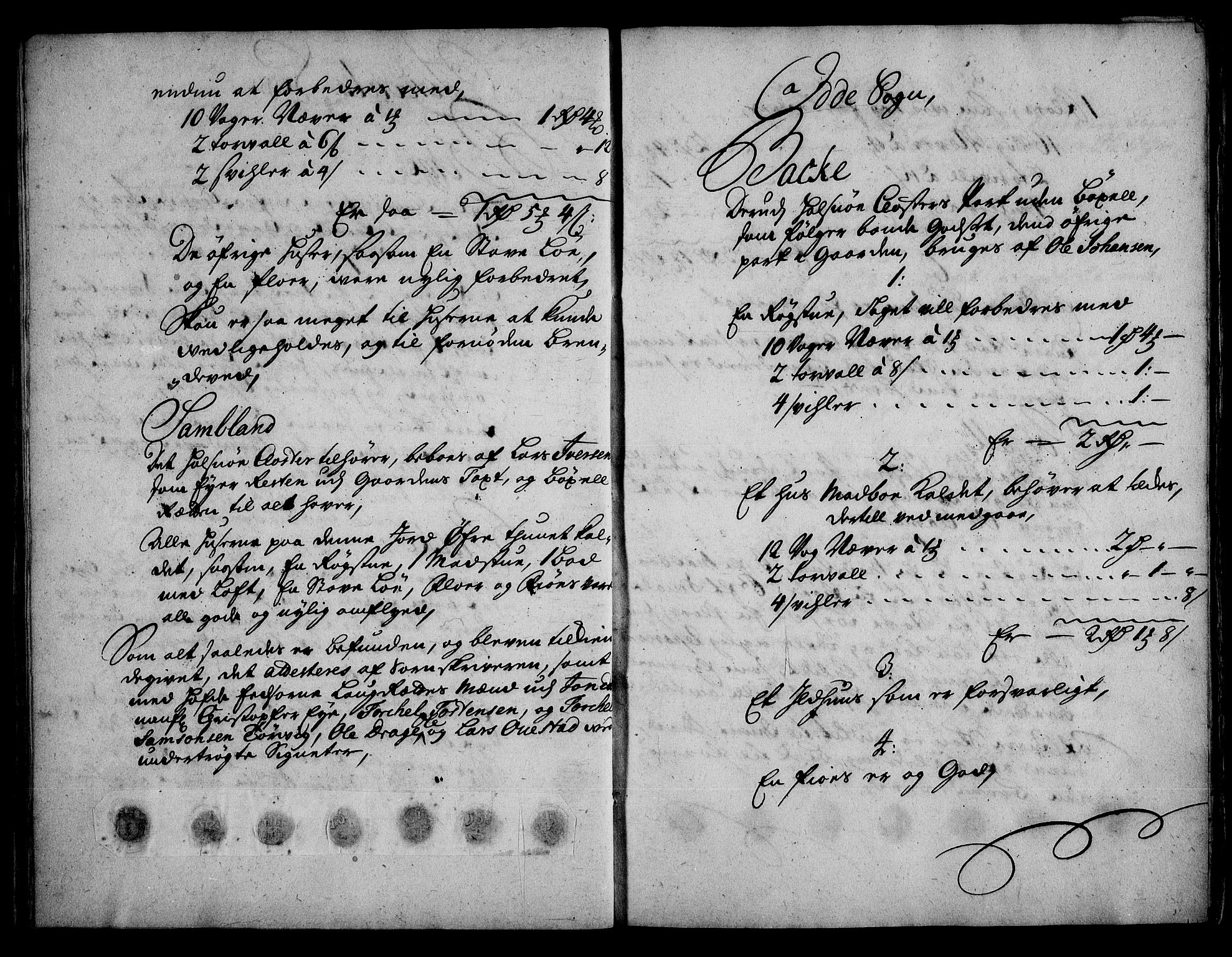 Rentekammeret inntil 1814, Realistisk ordnet avdeling, RA/EA-4070/On/L0003: [Jj 4]: Kommisjonsforretning over Vilhelm Hanssøns forpaktning av Halsnøy klosters gods, 1721-1729, p. 95