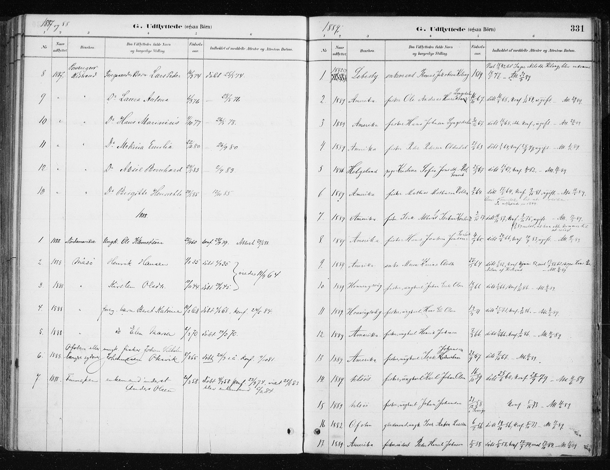 Lyngen sokneprestembete, AV/SATØ-S-1289/H/He/Hea/L0007kirke: Parish register (official) no. 7, 1879-1890, p. 331