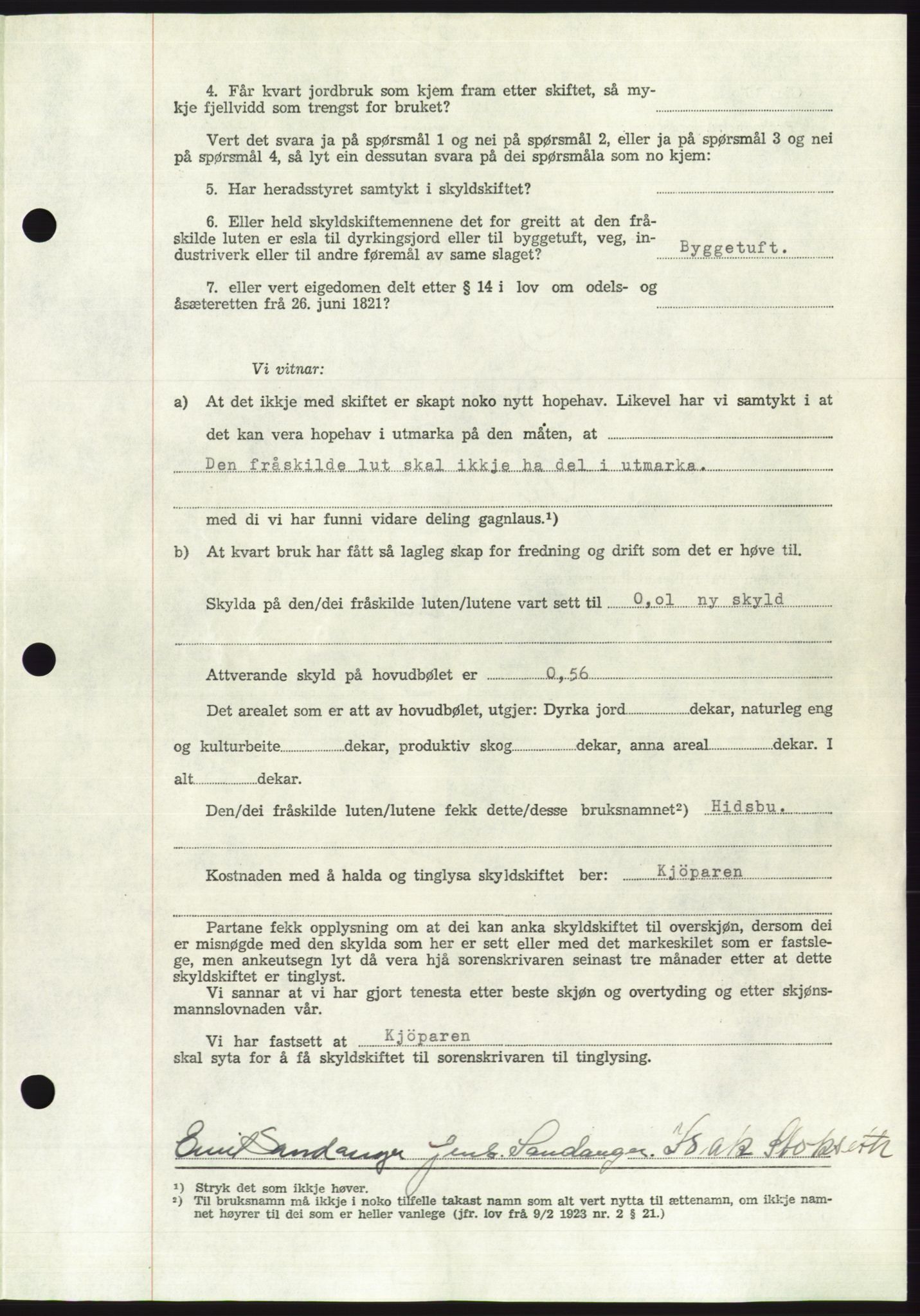 Søre Sunnmøre sorenskriveri, AV/SAT-A-4122/1/2/2C/L0110: Mortgage book no. 36A, 1958-1958, Diary no: : 1656/1958