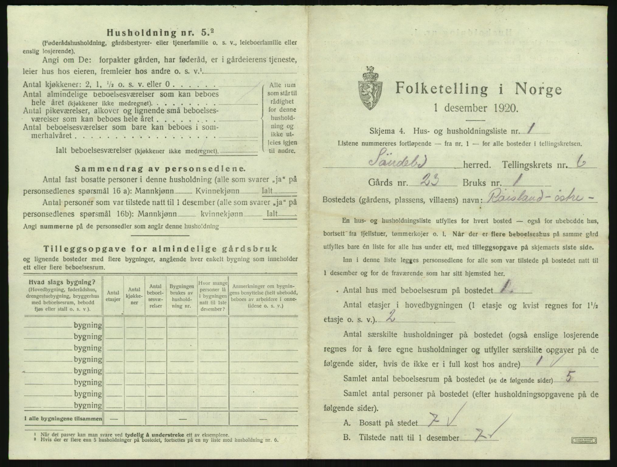 SAK, 1920 census for Søndeled, 1920, p. 571