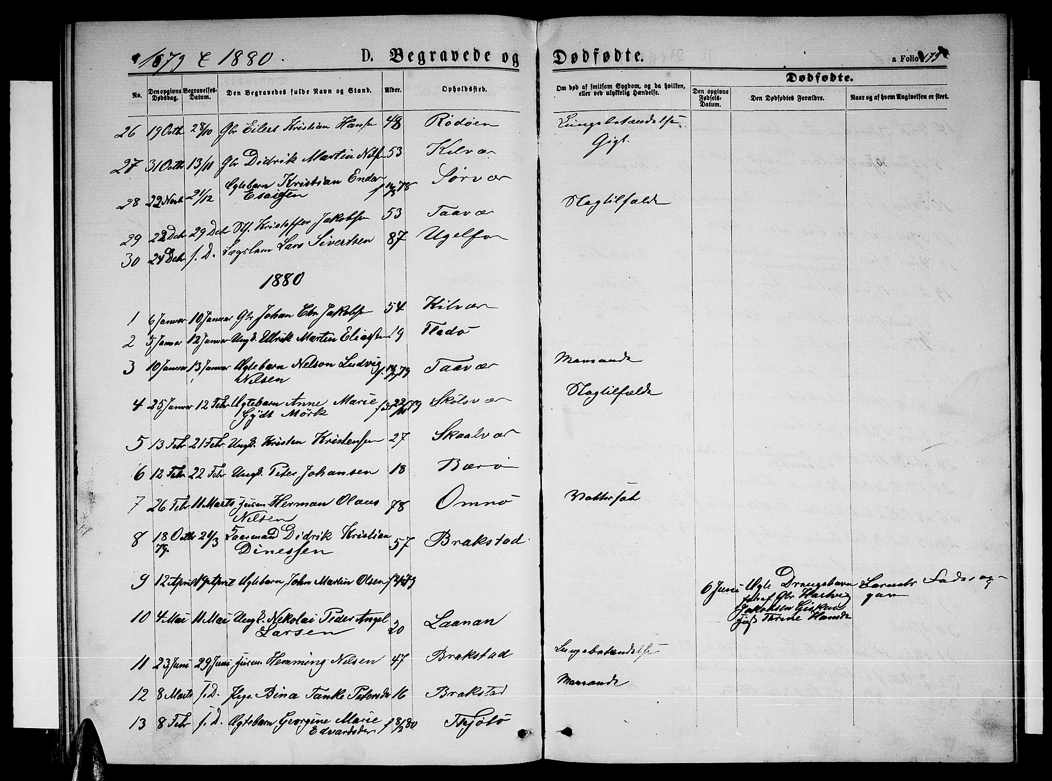Ministerialprotokoller, klokkerbøker og fødselsregistre - Nordland, SAT/A-1459/817/L0267: Parish register (copy) no. 817C02, 1870-1883, p. 179