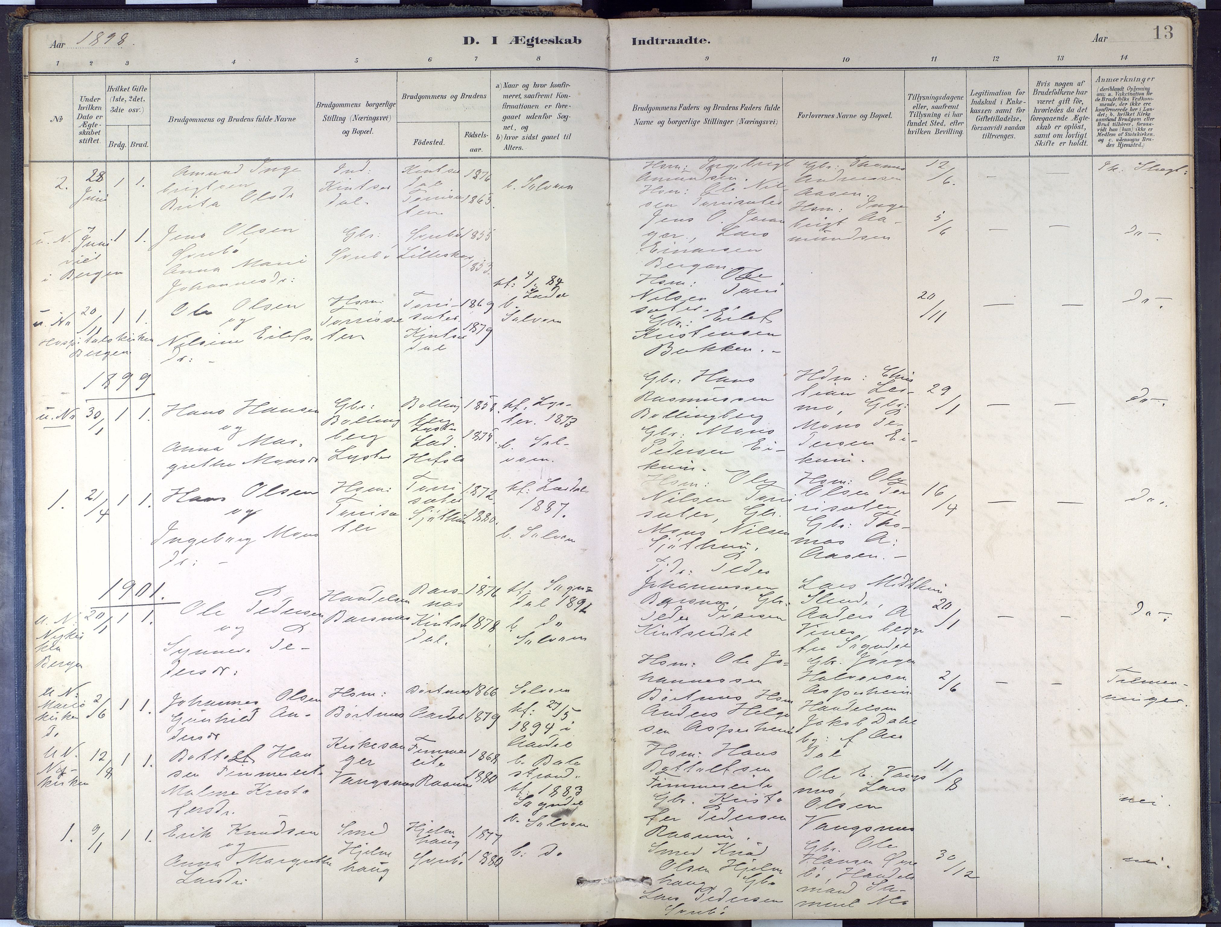 Hafslo sokneprestembete, SAB/A-80301/H/Haa/Haac/L0003: Parish register (official) no. C 3, 1881-2004, p. 13