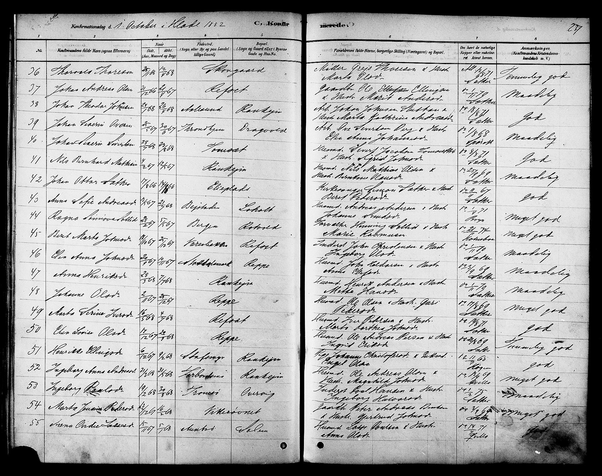 Ministerialprotokoller, klokkerbøker og fødselsregistre - Sør-Trøndelag, AV/SAT-A-1456/606/L0294: Parish register (official) no. 606A09, 1878-1886, p. 237