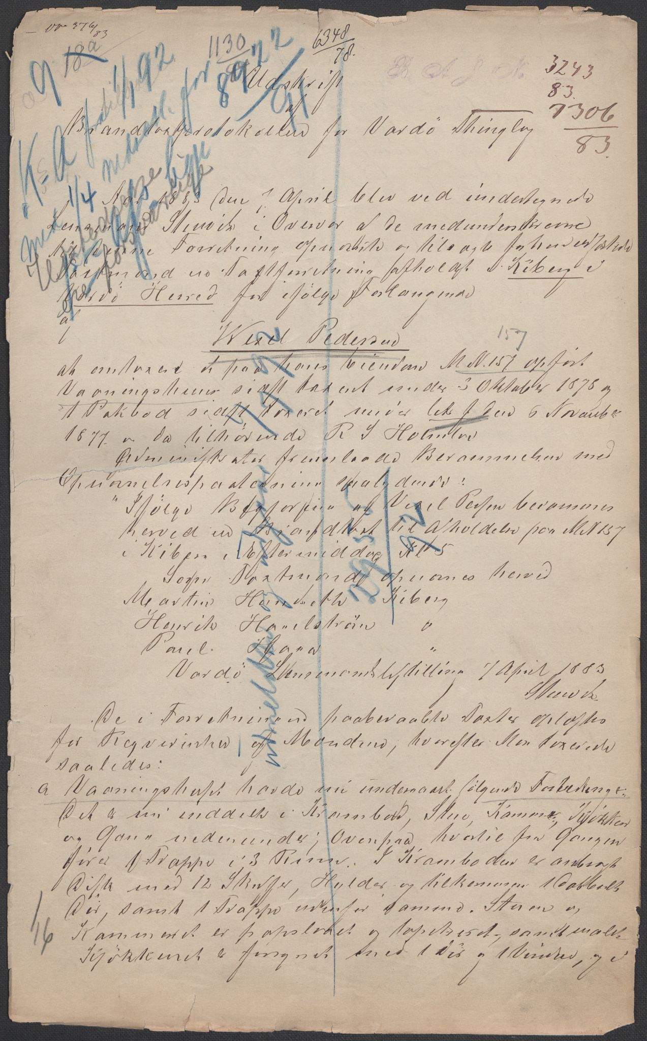 Norges Brannkasse, AV/RA-S-1549/E/Eu/L0012: Branntakster for Vardø, 1846-1944, p. 341