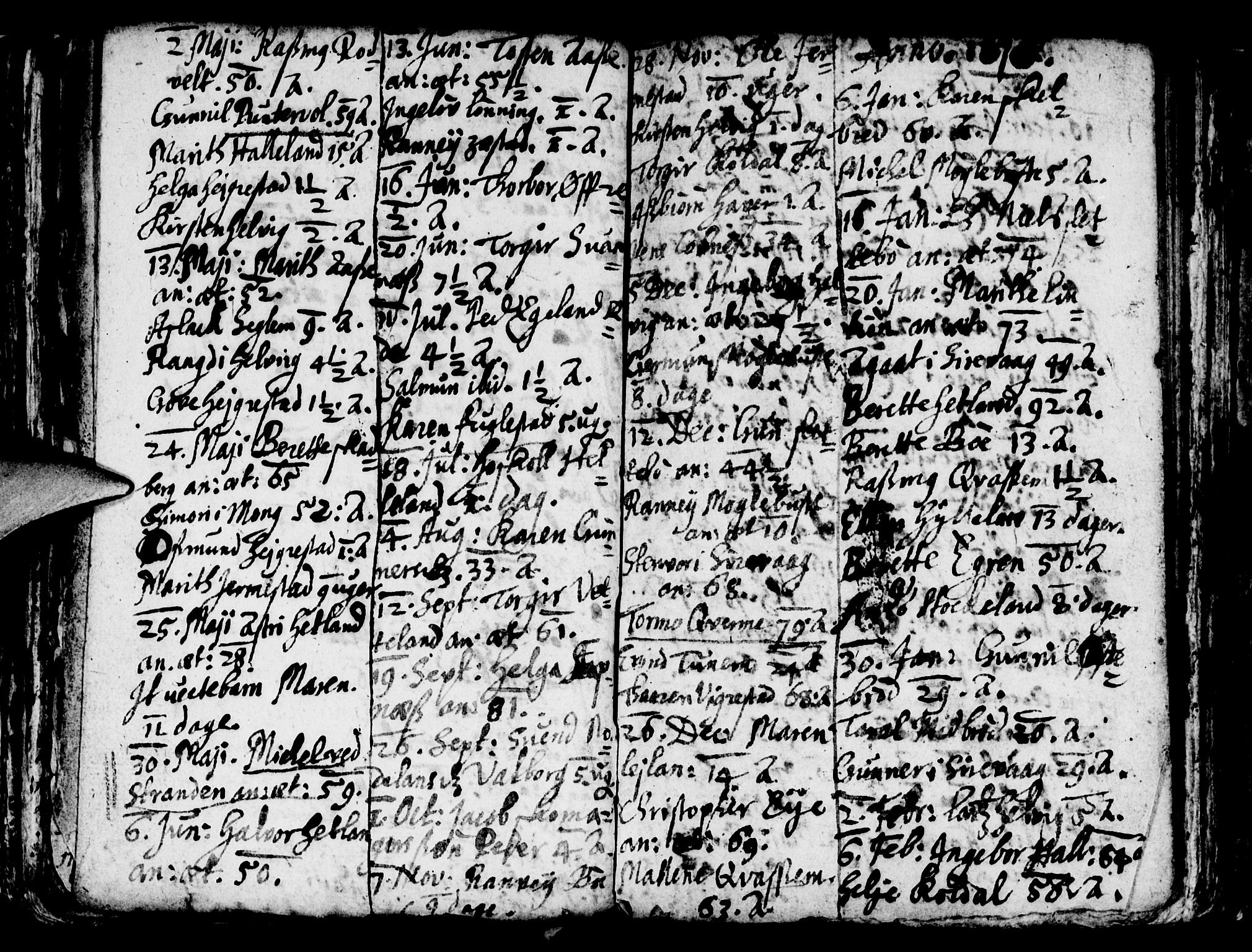 Eigersund sokneprestkontor, SAST/A-101807/S08/L0001: Parish register (official) no. A 1, 1664-1717