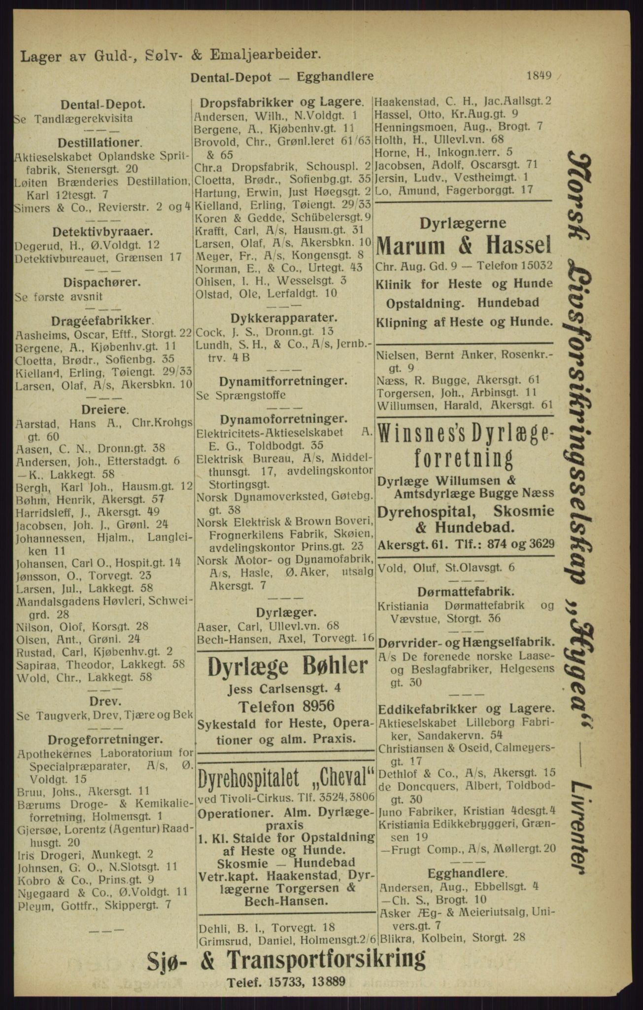 Kristiania/Oslo adressebok, PUBL/-, 1916, p. 1849
