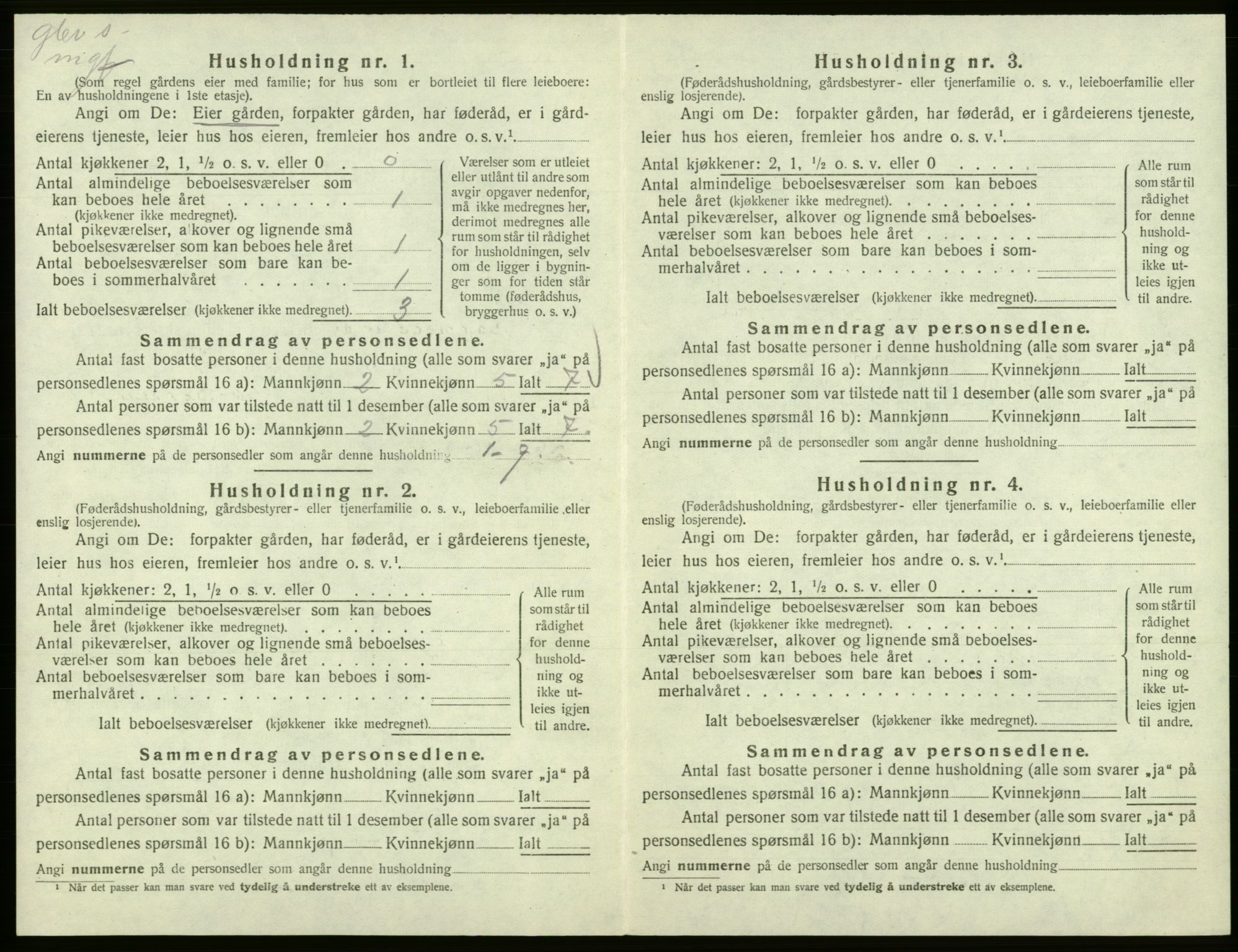 SAB, 1920 census for Hålandsdal, 1920, p. 199