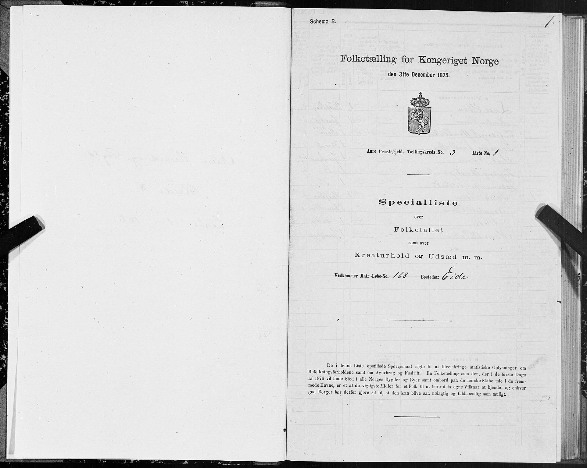 SAT, 1875 census for 1569P Aure, 1875, p. 3001