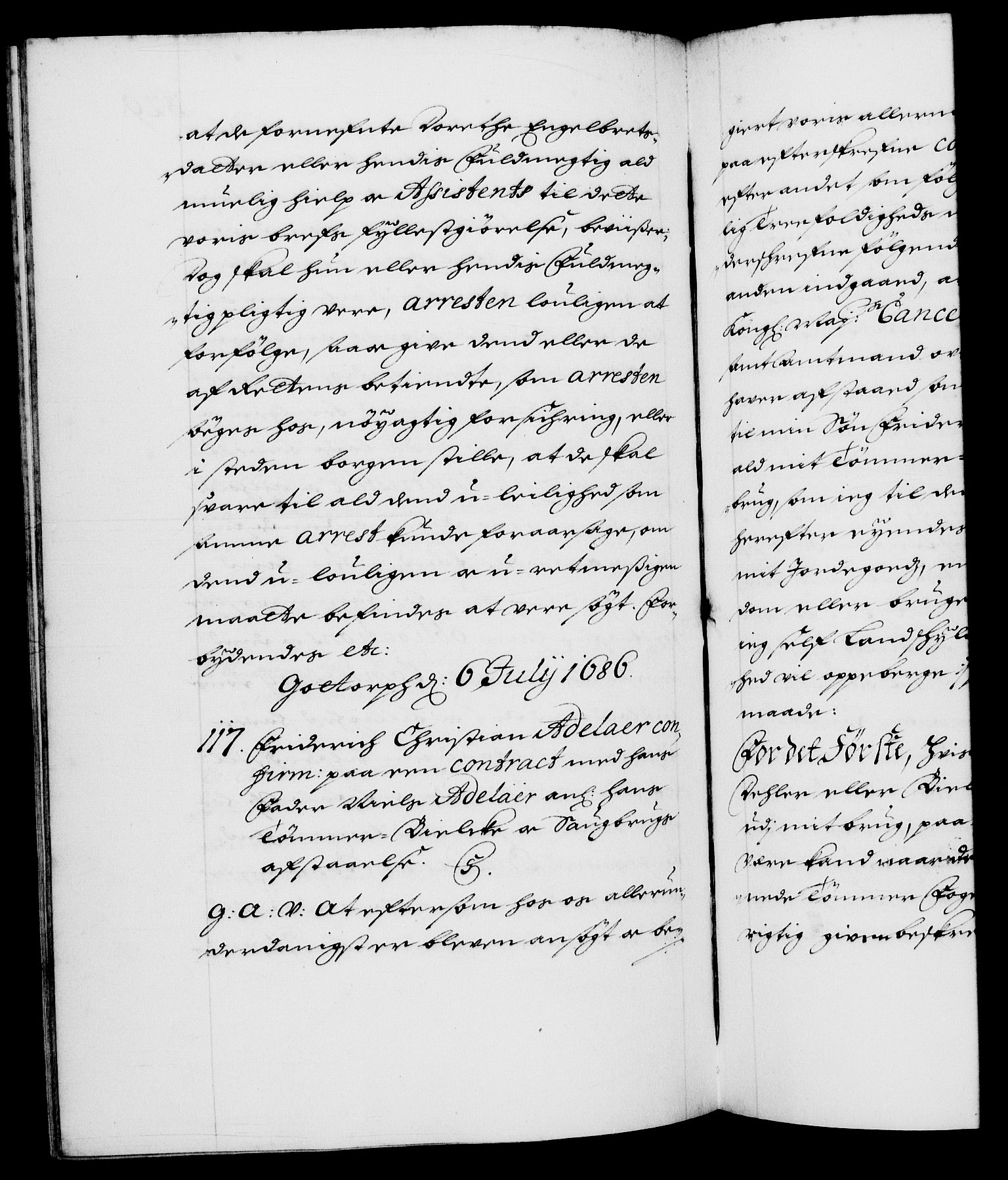 Danske Kanselli 1572-1799, AV/RA-EA-3023/F/Fc/Fca/Fcaa/L0014: Norske registre (mikrofilm), 1685-1687, p. 329b