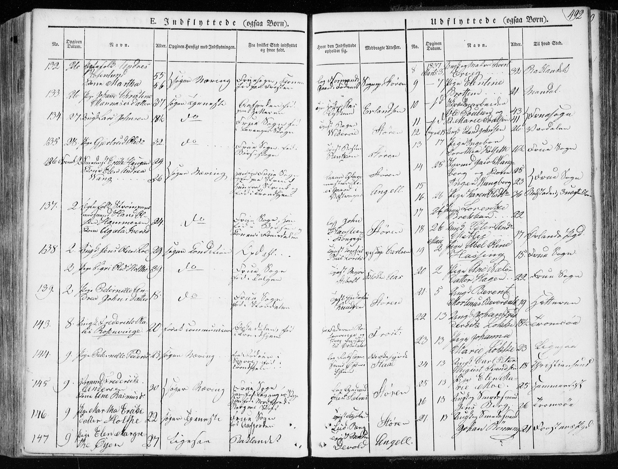 Ministerialprotokoller, klokkerbøker og fødselsregistre - Sør-Trøndelag, SAT/A-1456/601/L0047: Parish register (official) no. 601A15, 1831-1839, p. 492